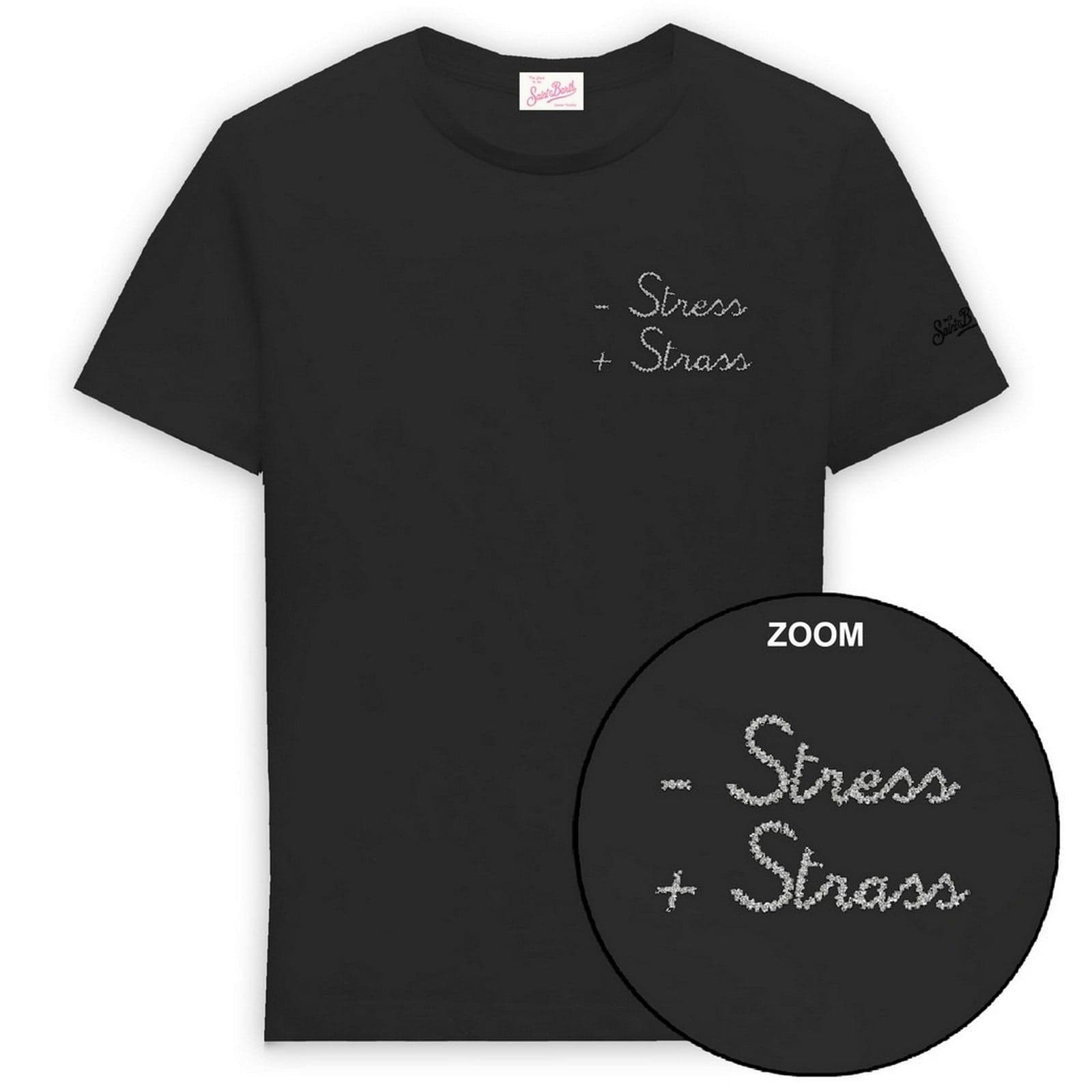 t-shirt woman Mc2 Saint Barth - Esme stress rhinestones 00 strass - n.d.