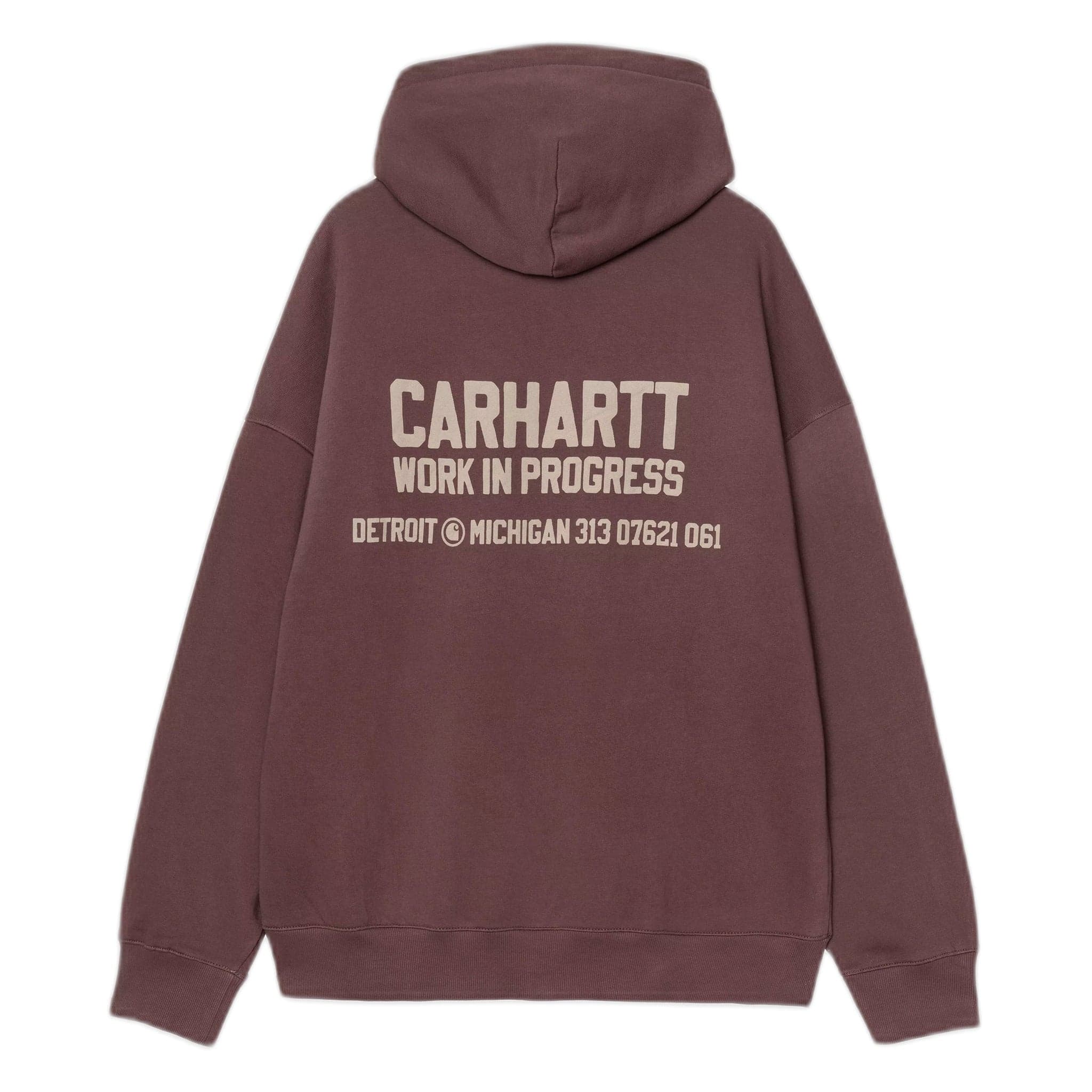 phenol Carhartt Wip hooded distance sweat - palisander stone dyed