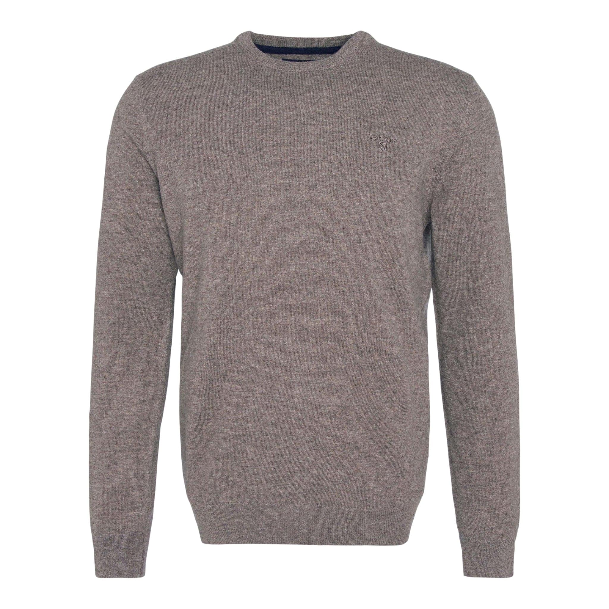 sweater Barbour essential l/wool crewneck - dark stone