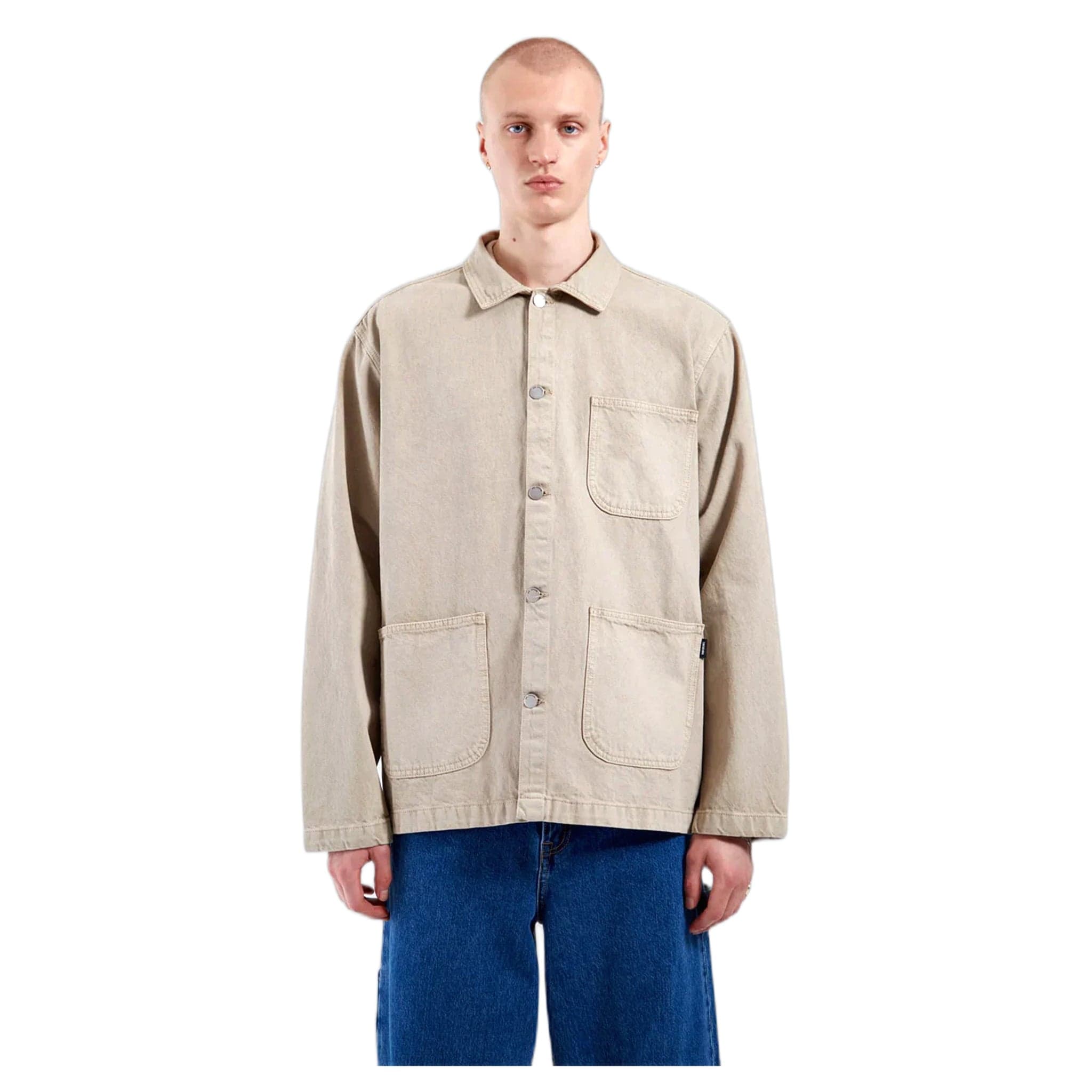 jacket dr denim devon worker jacket - greige