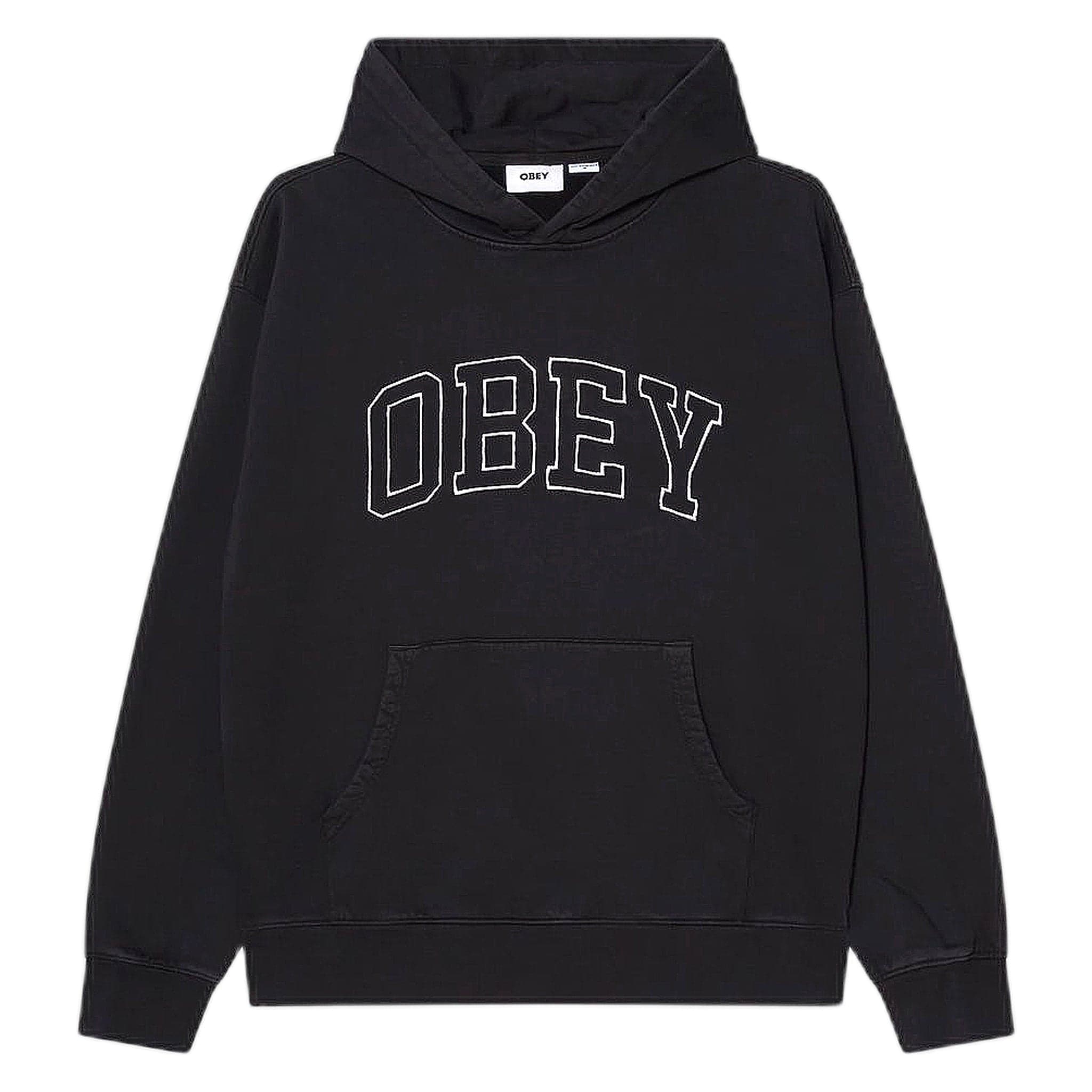 phenol Obey collegiate faded fleece - digital black faded wash