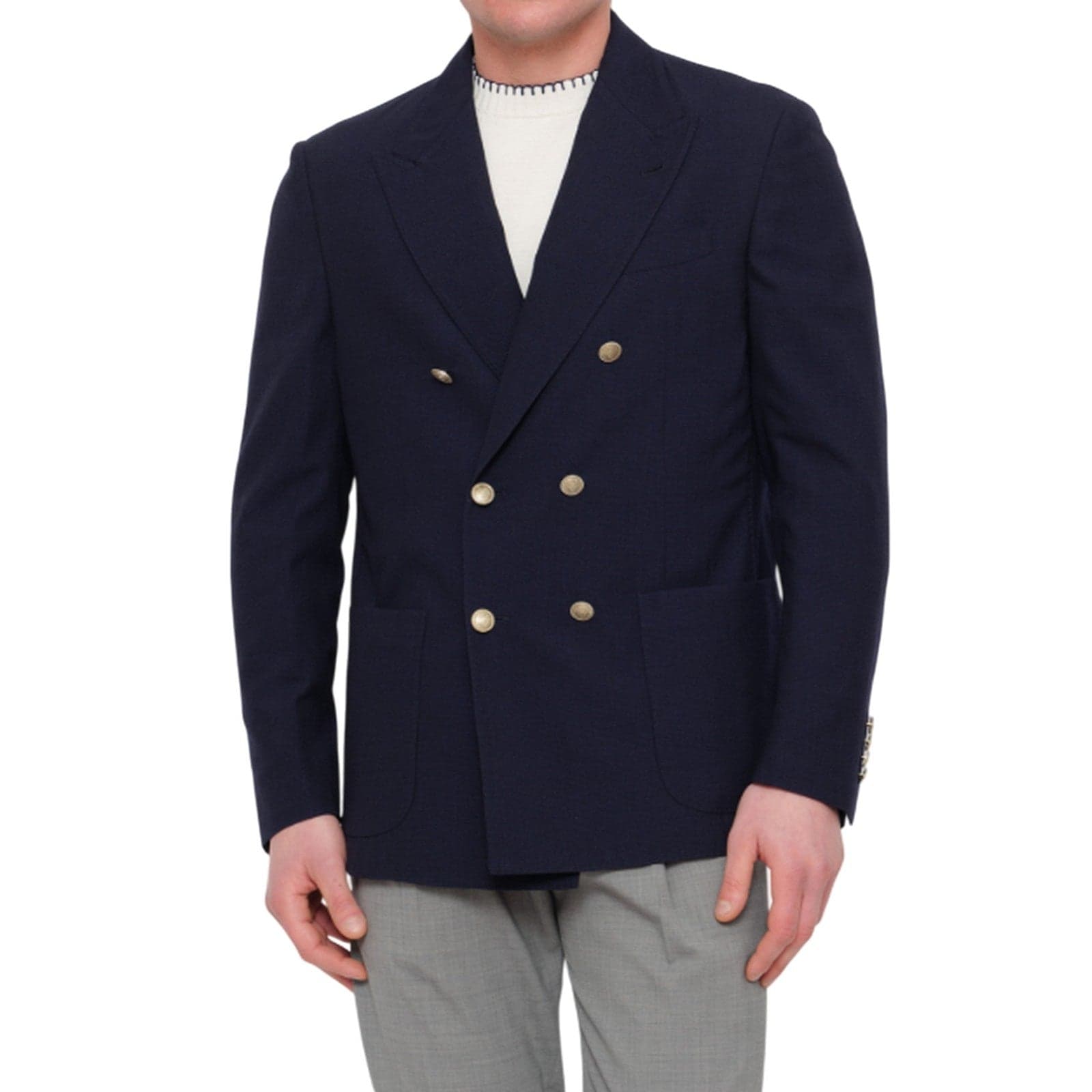 jackets man Eleventy - double chest jacket p spear - blue