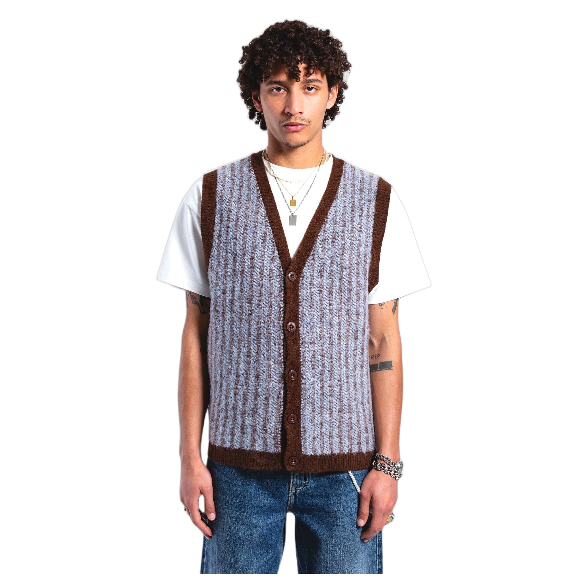 vest dr.denim bobby vest - zen blue twine