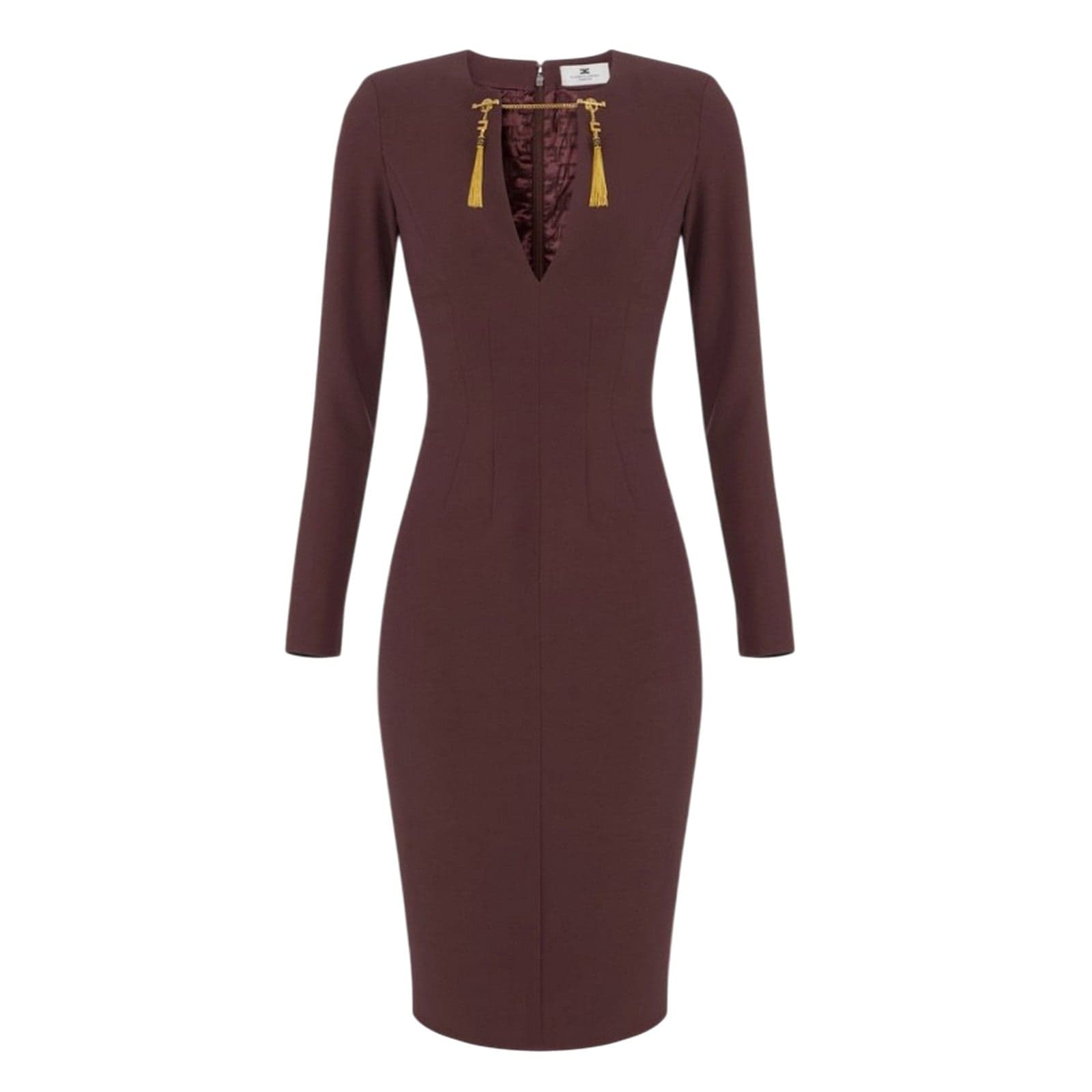 casual woman clothes Elisabetta Franchi - dress - burgundy