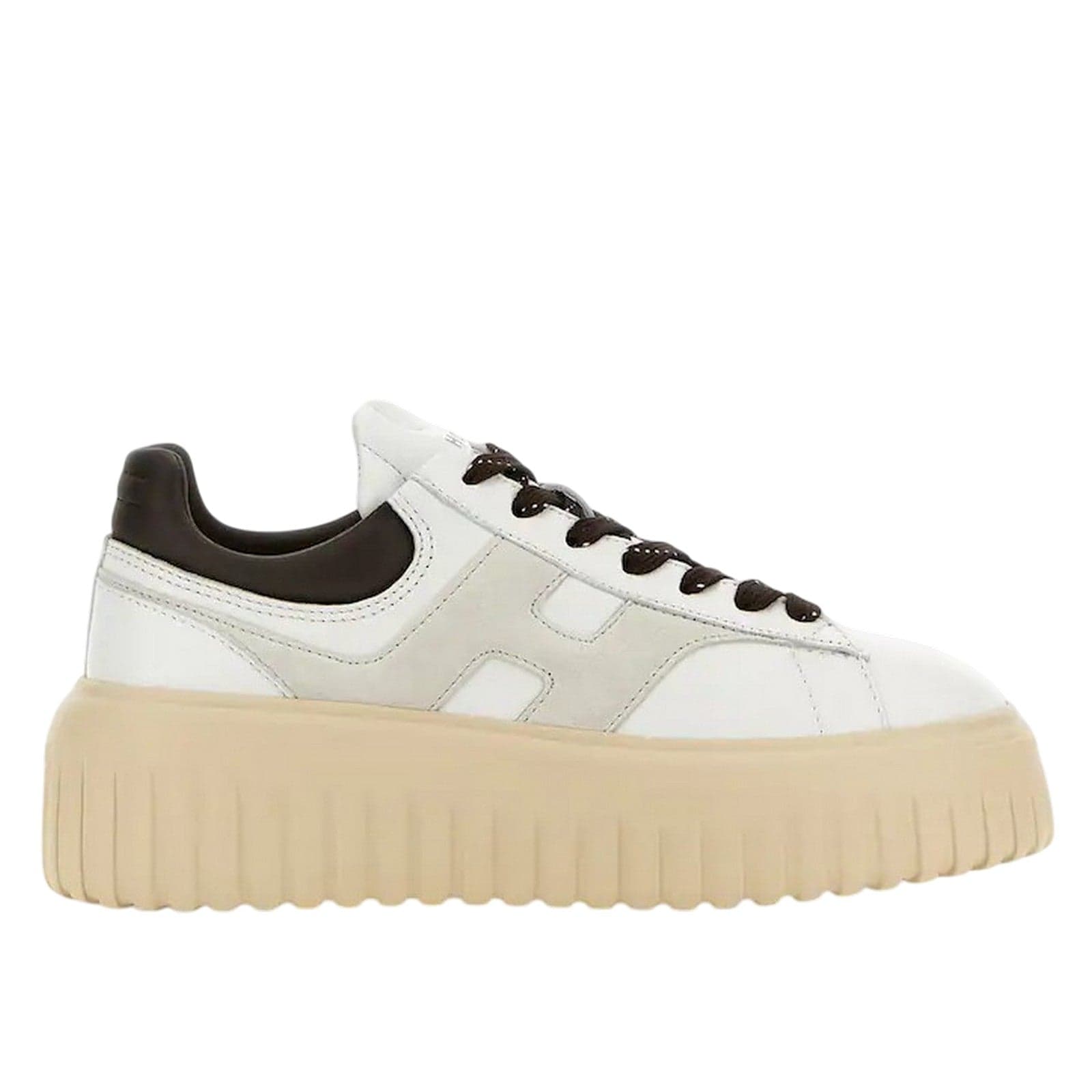 sneaker woman Hogan - h-stripes fastened h broken - white