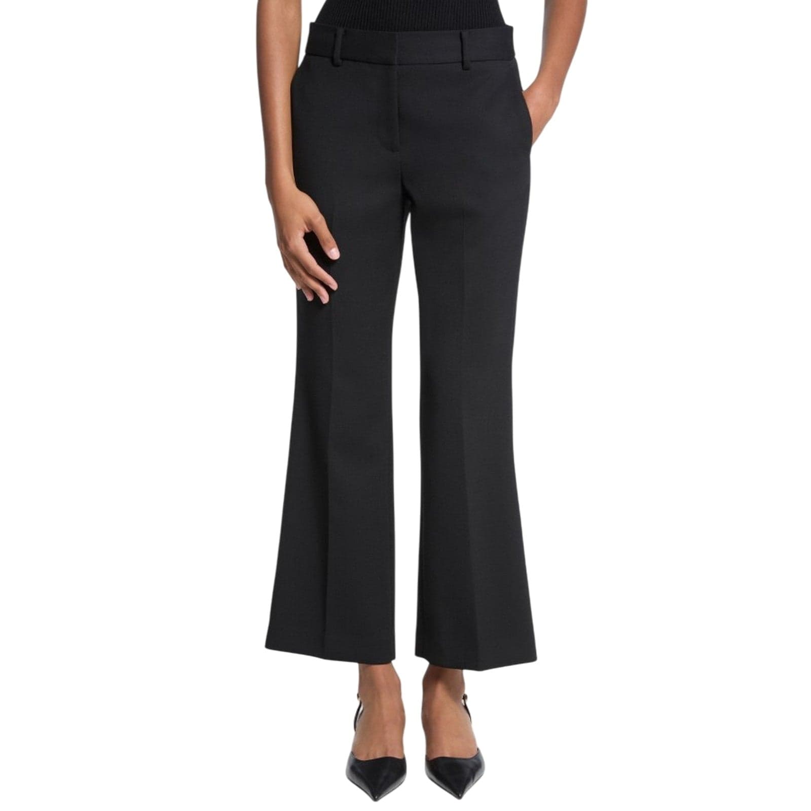 Women's trousers Michael Kors - cropped kick pant - black