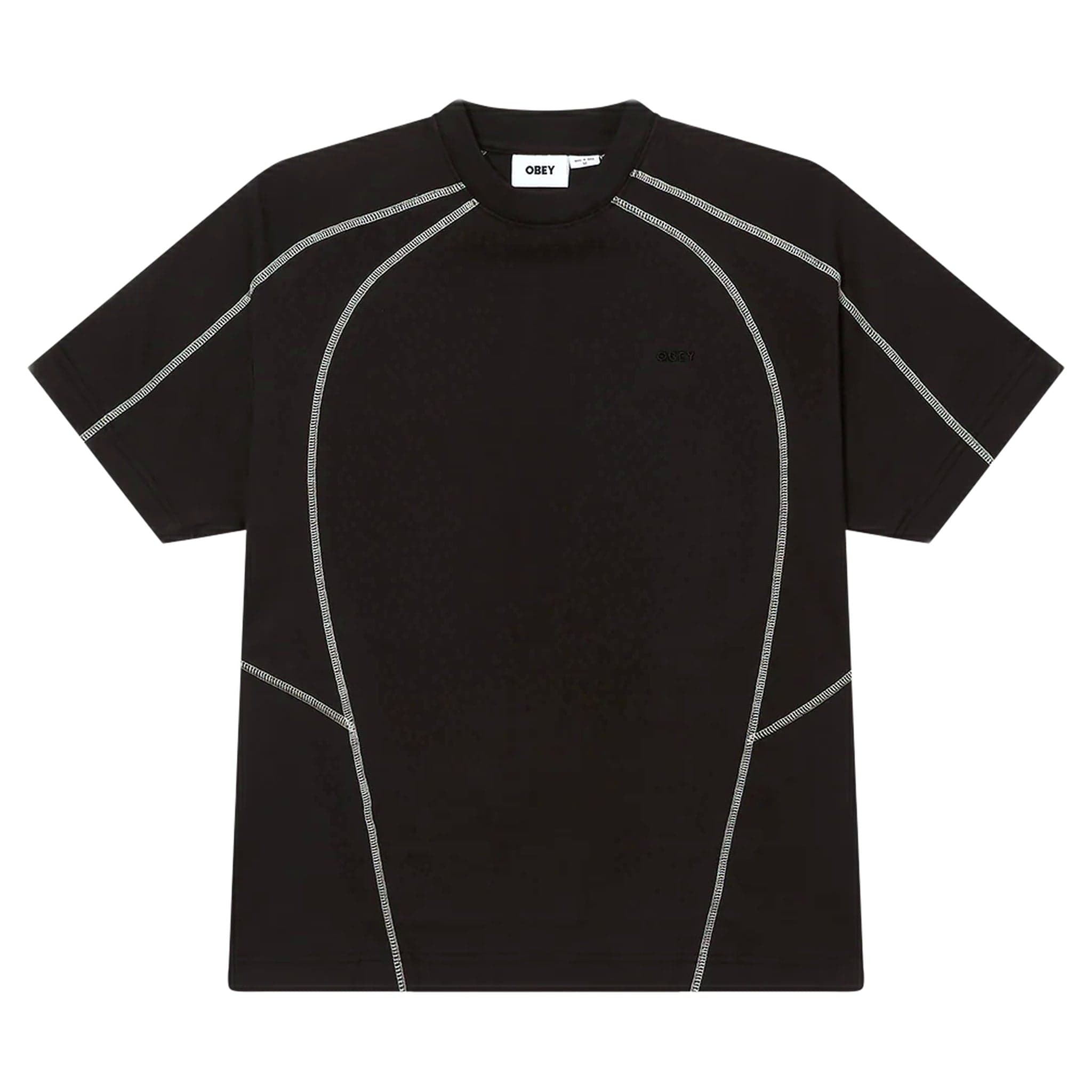 t-shirt Obey contrast stitch tee - digital black