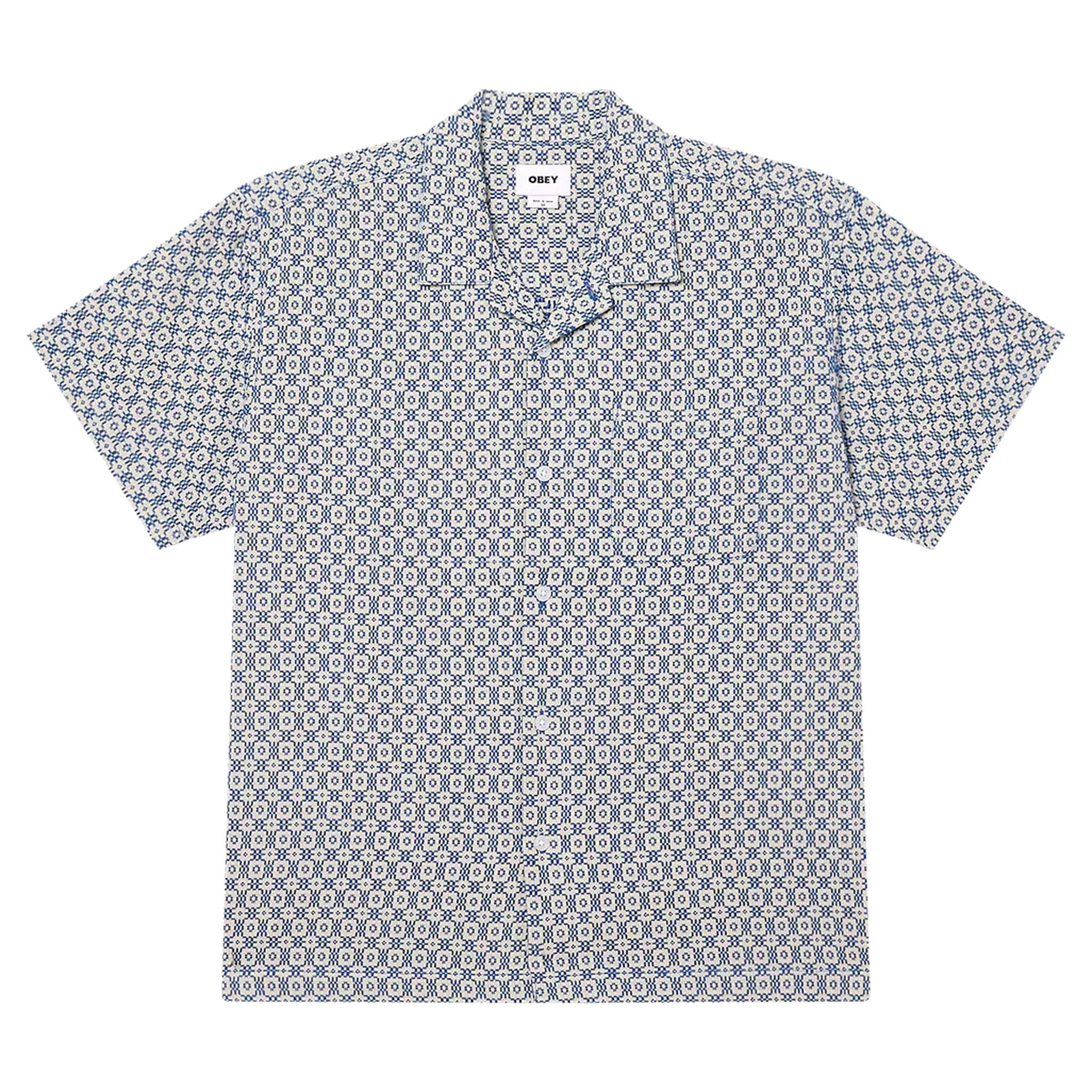 Shirt shirt Obey adrian woven - unbleached multi