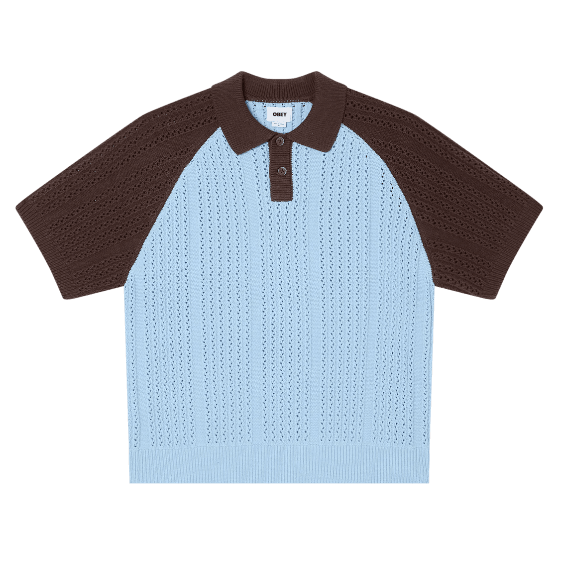 polo Obey abel polo sweater - skyway multi