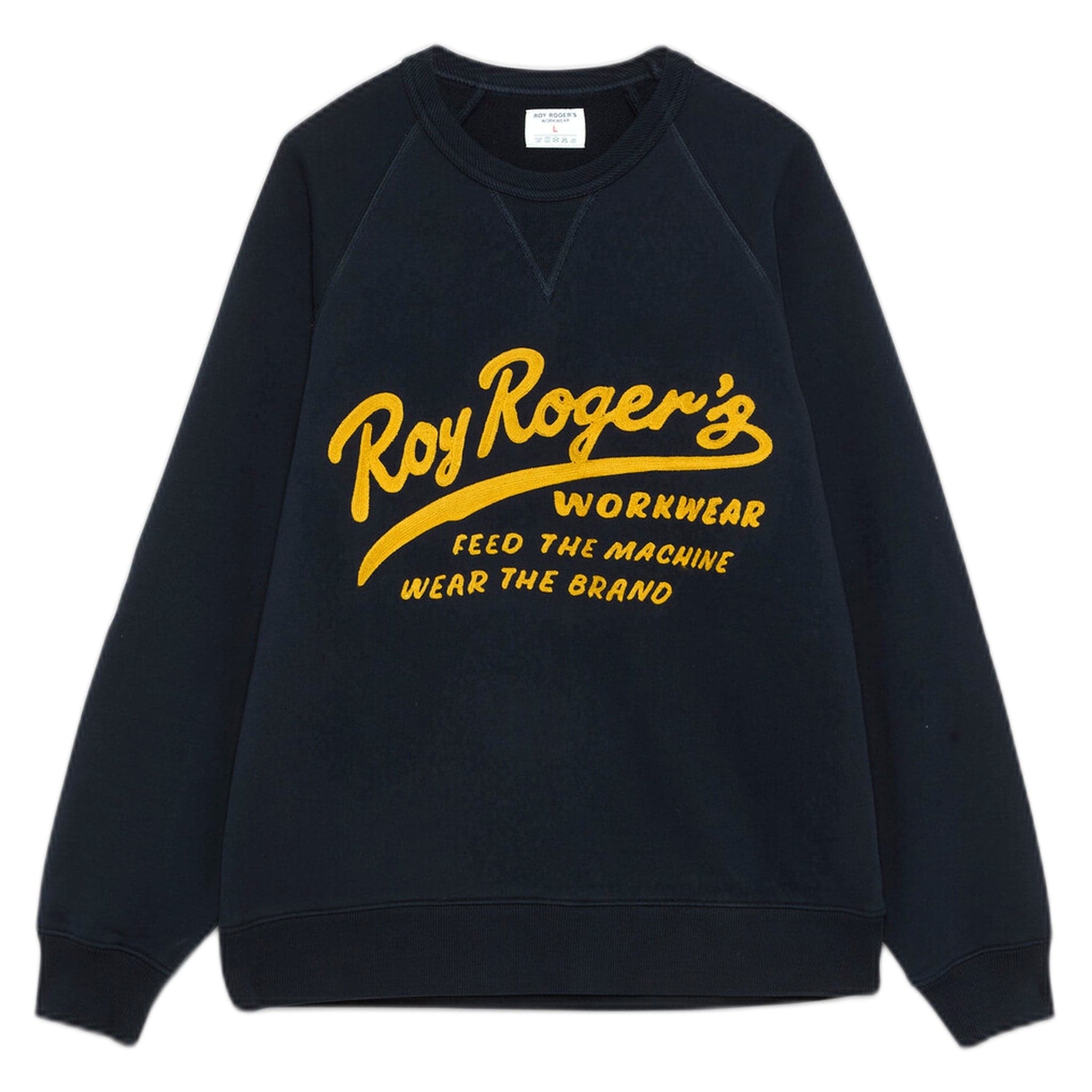 roy roger's og sweater feed the machine - washed blue navy
