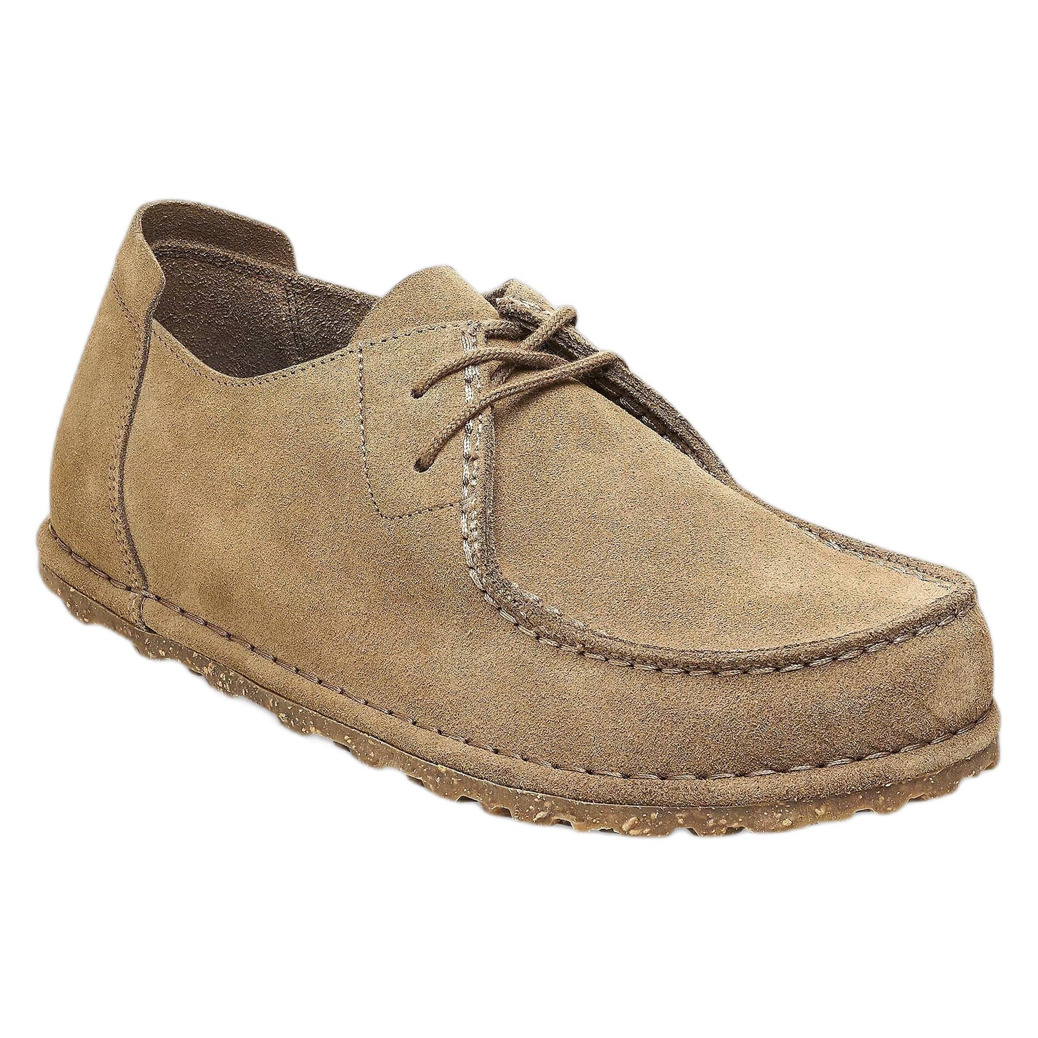 shoes shoes Birkenstock utti lace suede leather - gray taupe