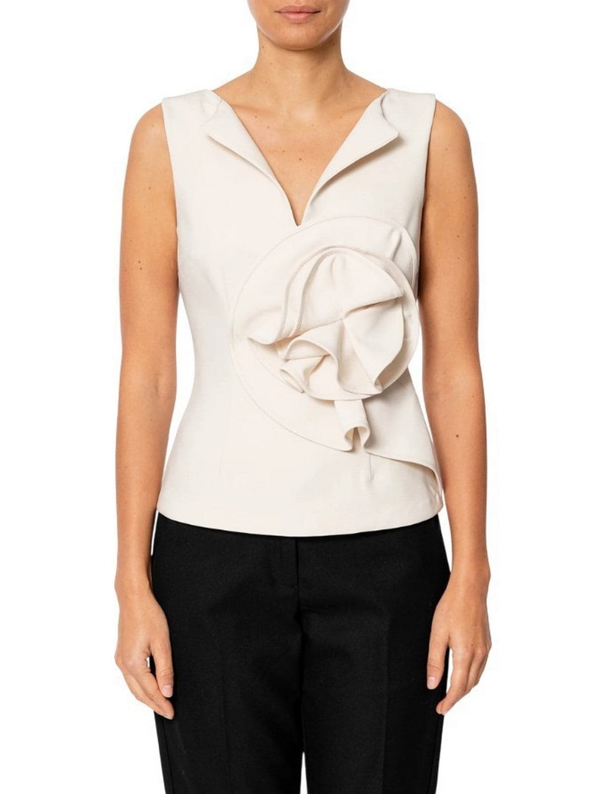 canoes and top woman rue•8isquit - top flower cady - white