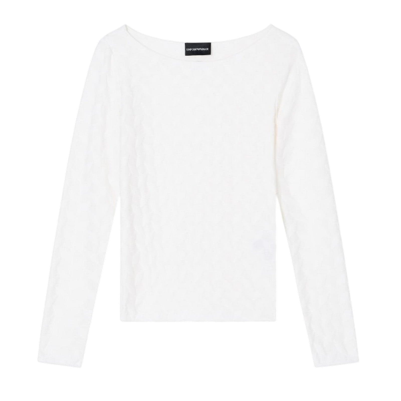 Women's knitwear Emporio Armani - mesh - white