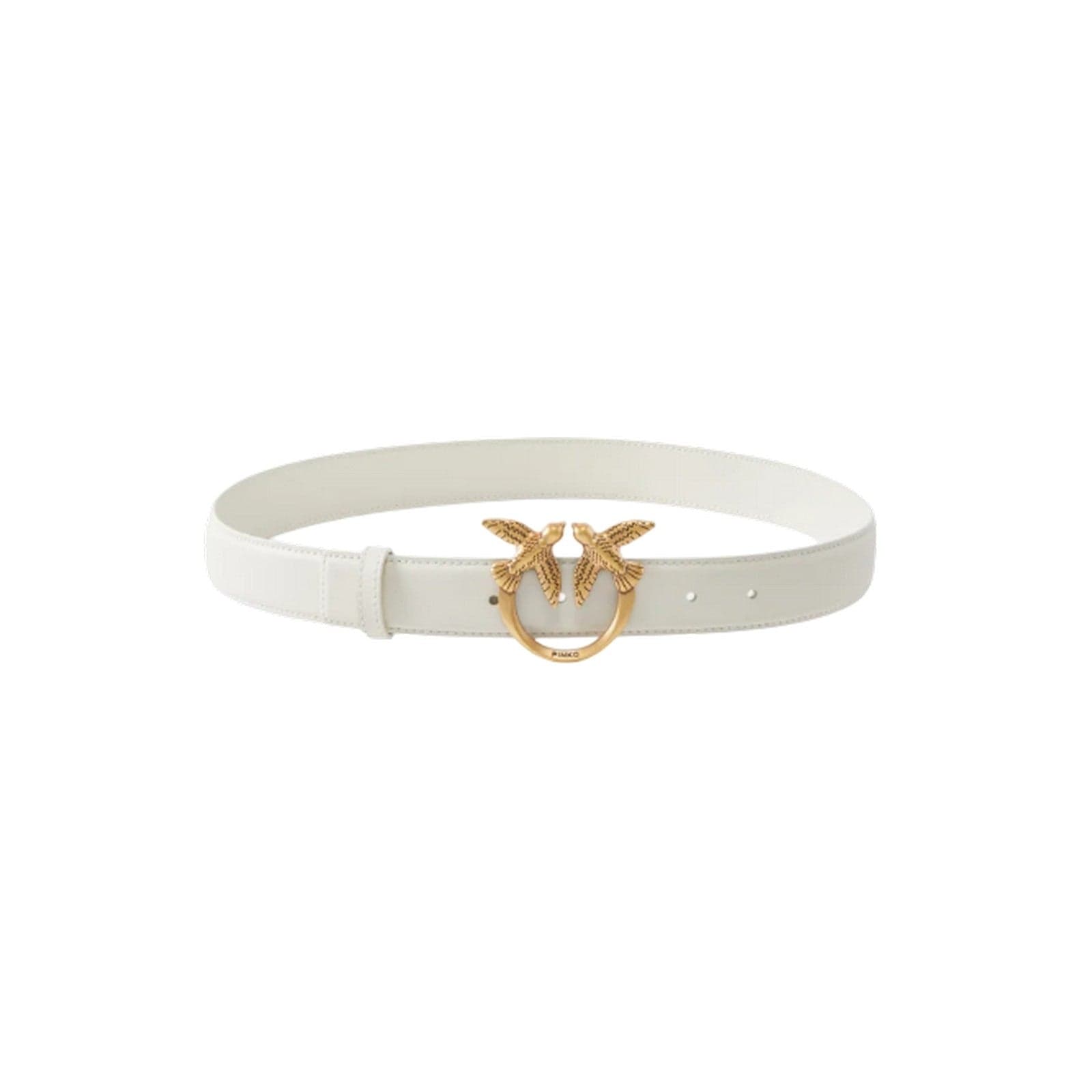 Women's belt Pinko - love berry h3 belt calf - white