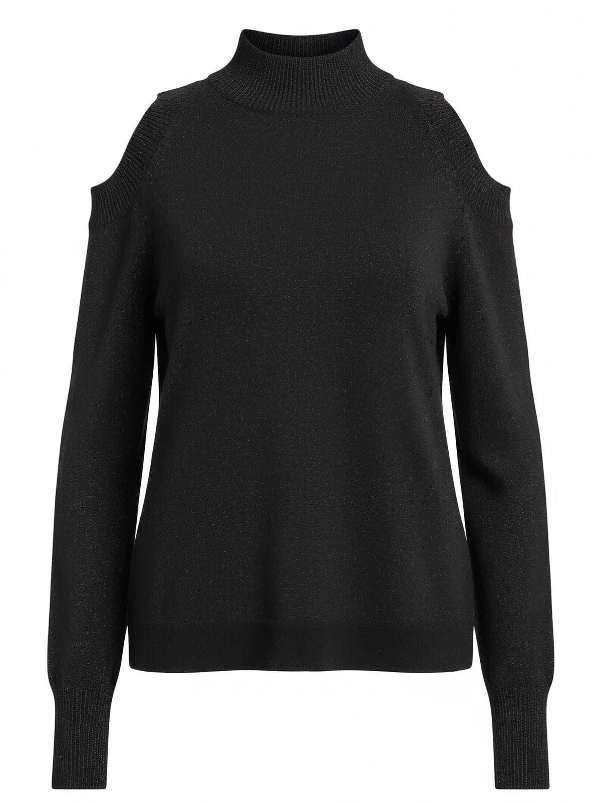 woman t-shirts d.exterior - vanise' lux lupetto nude shoulders - black