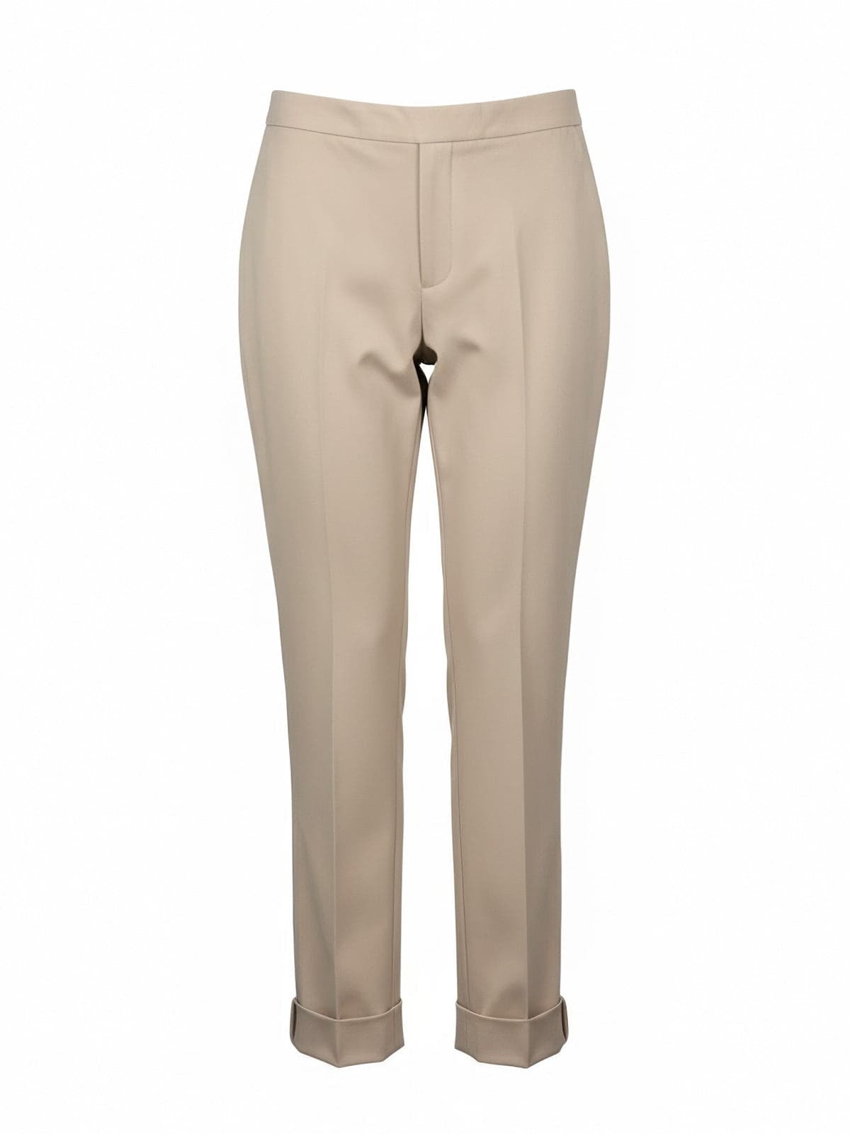 Women's trousers 1one - pentalone slim fit risvolno milano - white