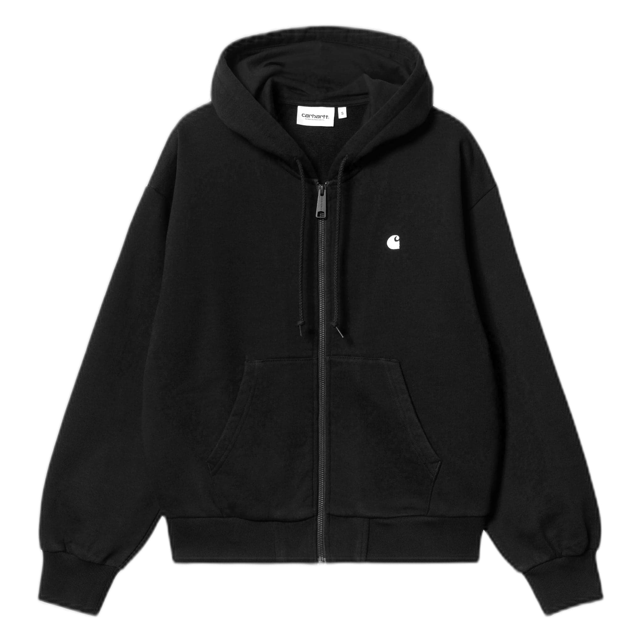 phenol Carhartt Wip w' hooded casey jacket - black / silver