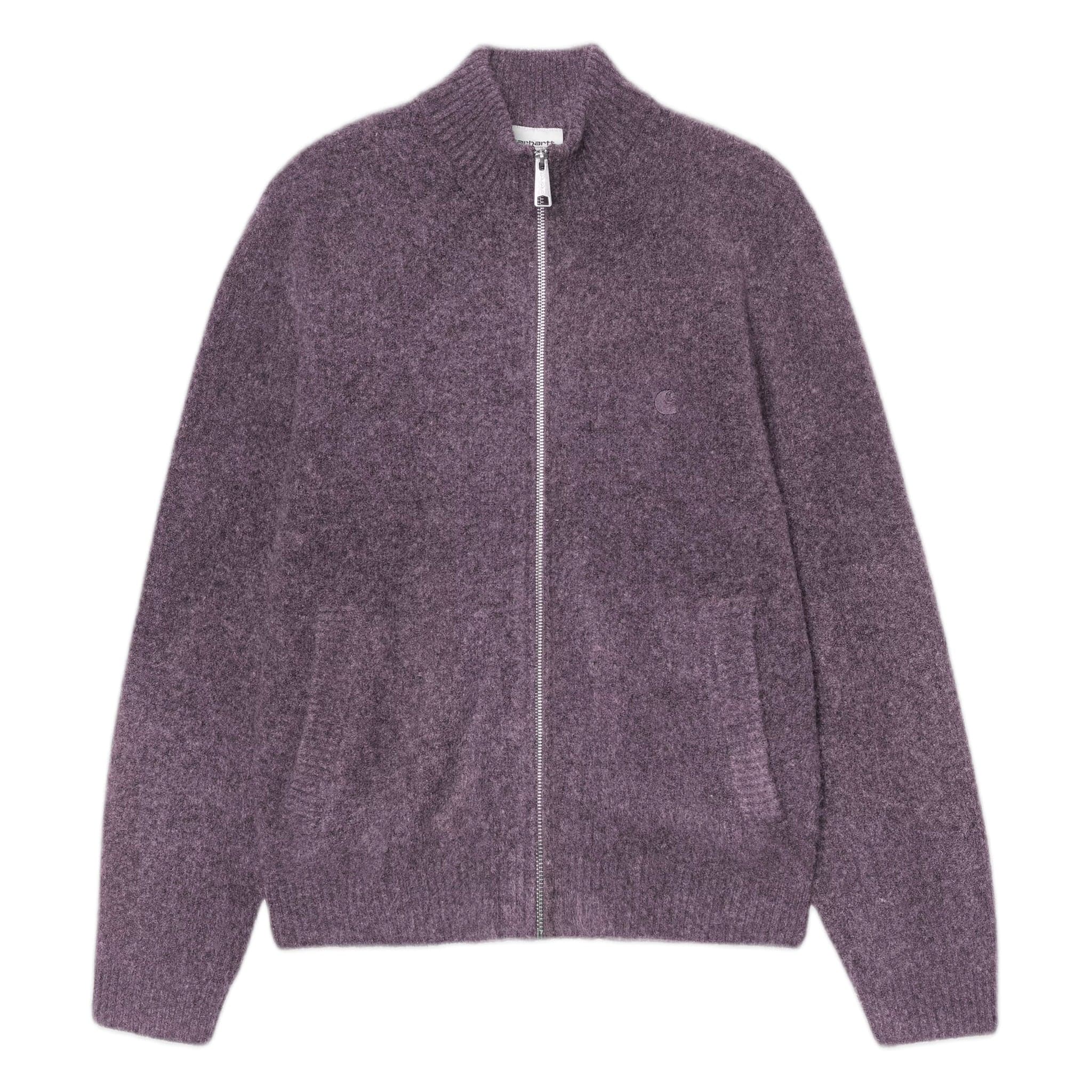 sweater Carhartt Wip curtis sweater jacket - tangled shady purple