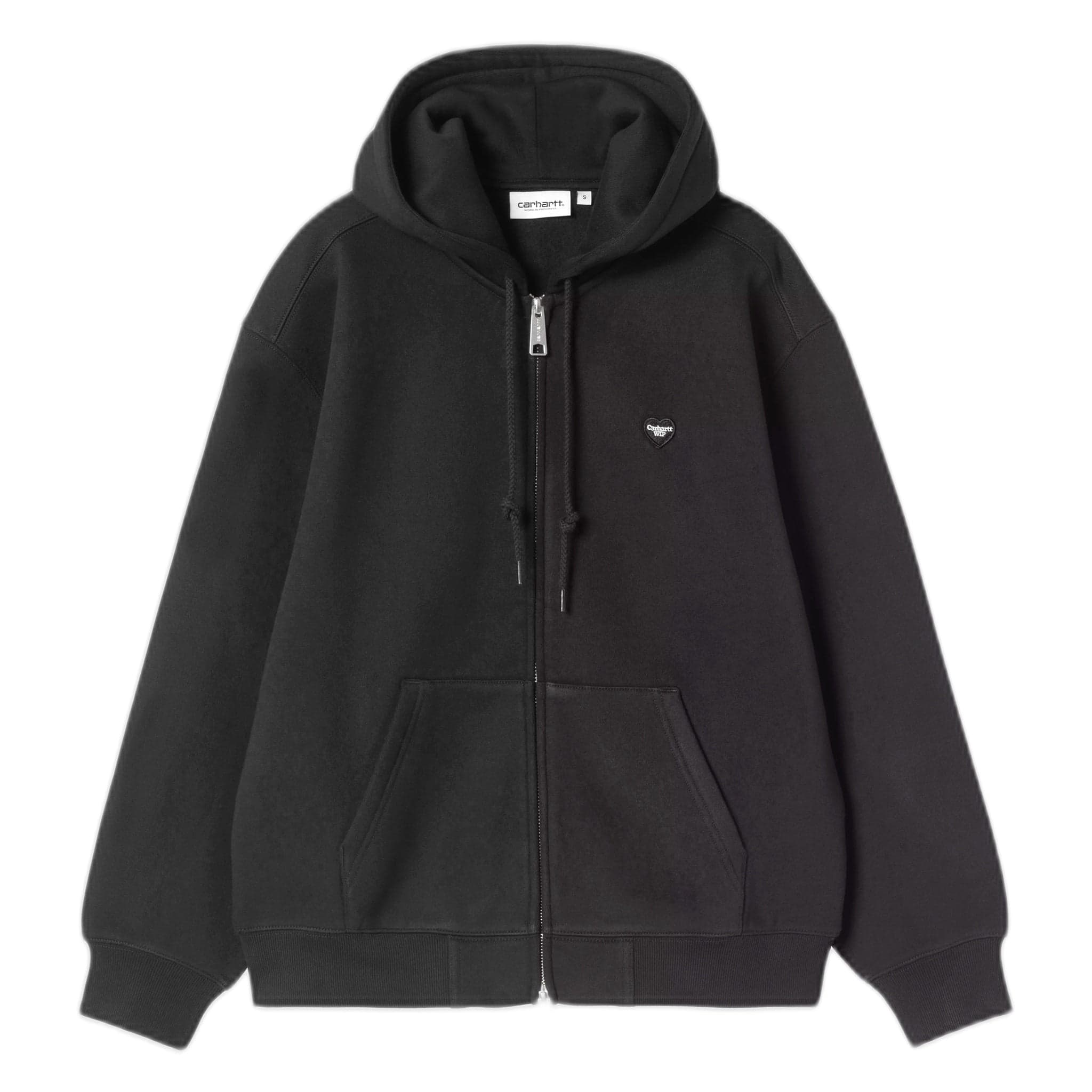 phenol Carhartt Wip w' hd small heart patch jkt - black/black