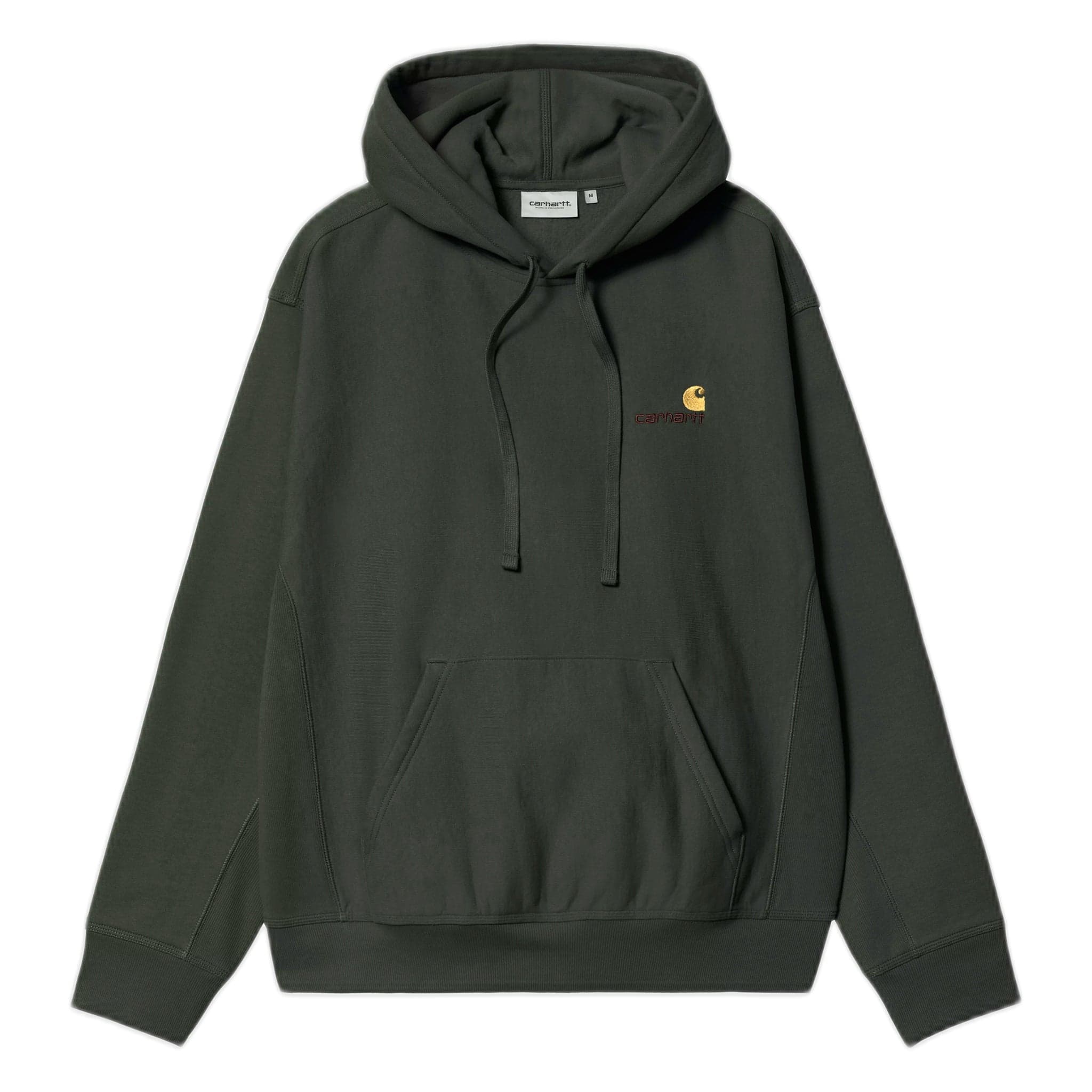 phenol Carhartt Wip hooded american script sweatshirt - raven