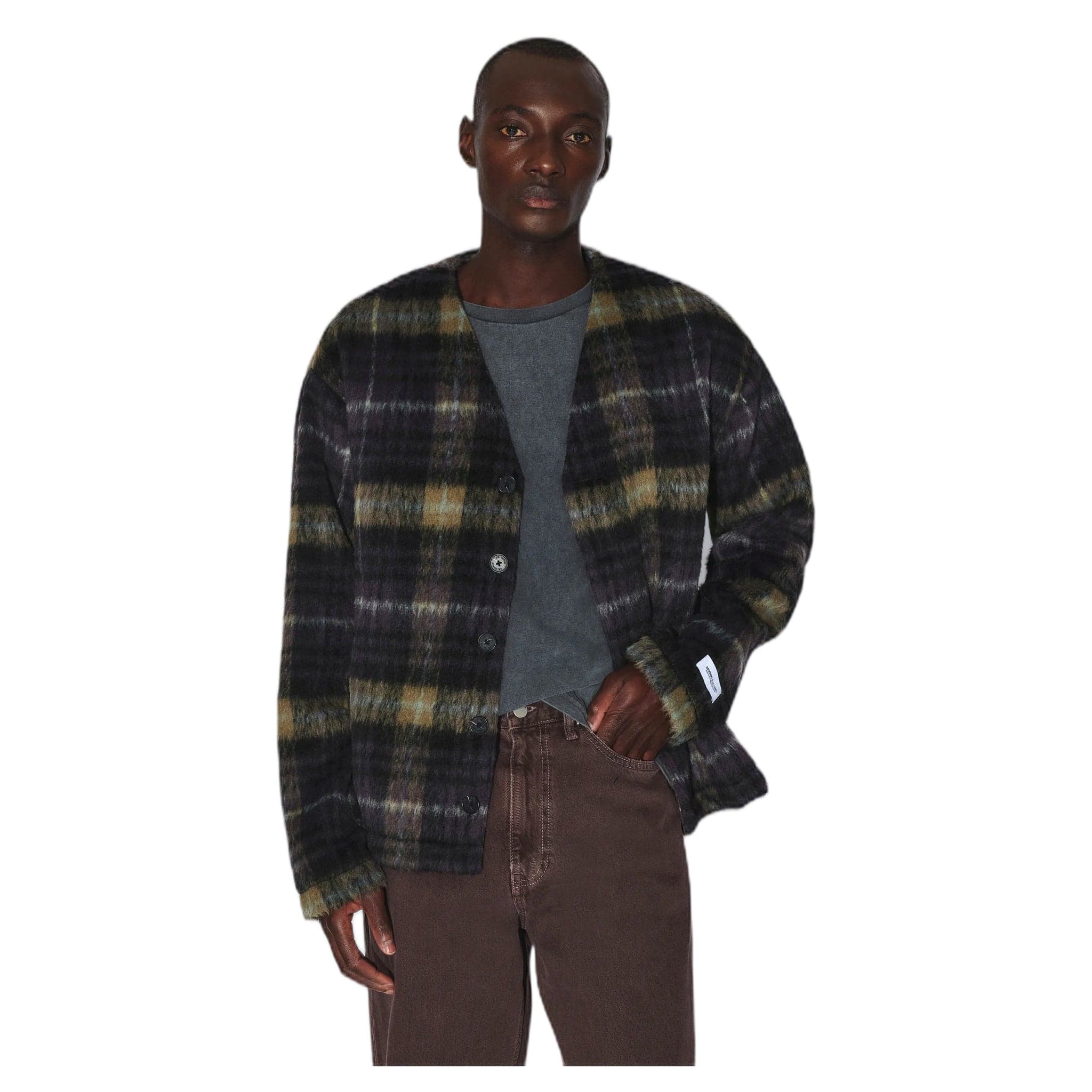 cardigan dr.denim julian cardigan - black olive check