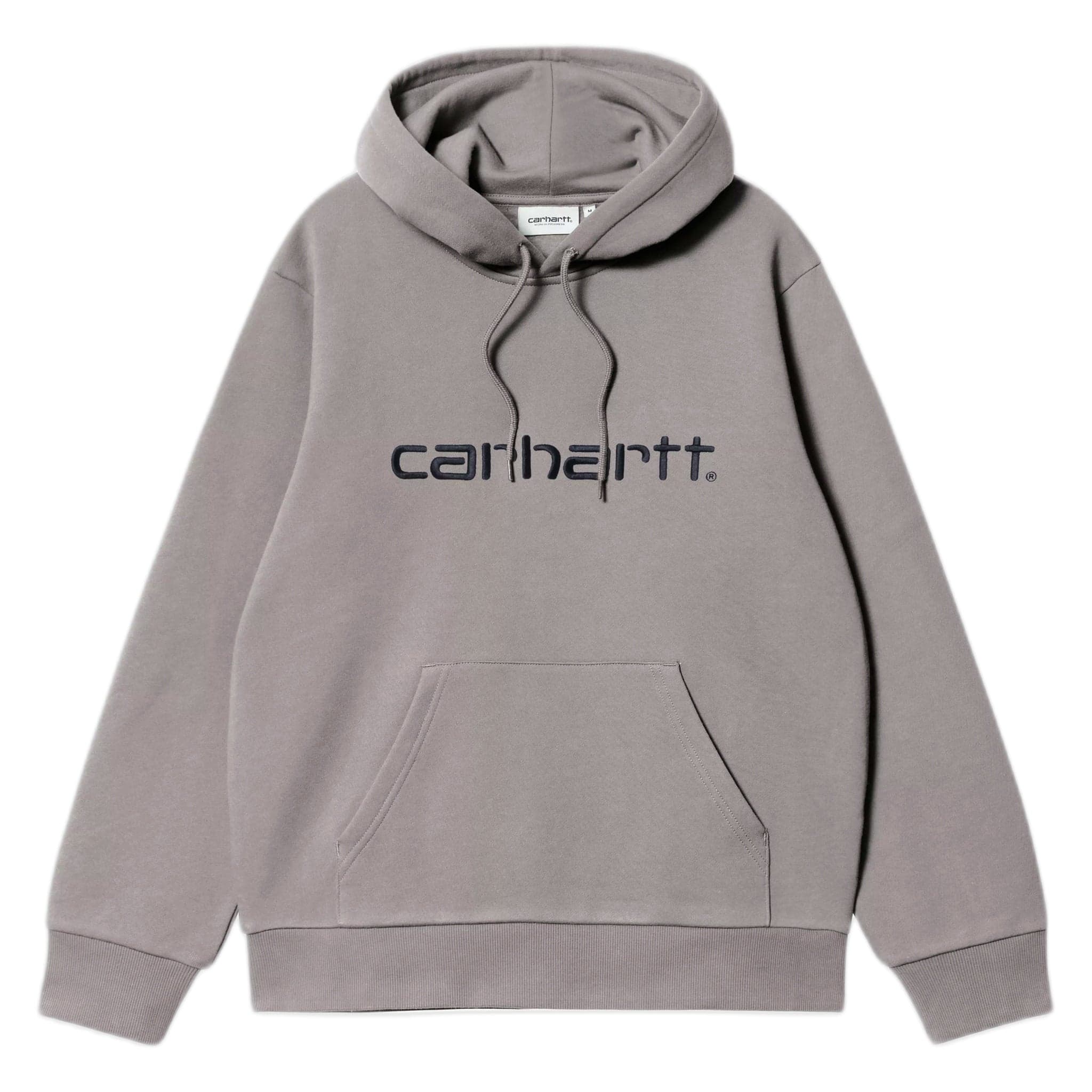 sweatshirt carharrtt wip hooded carhartt sweatshirt - shady grey / dark navy