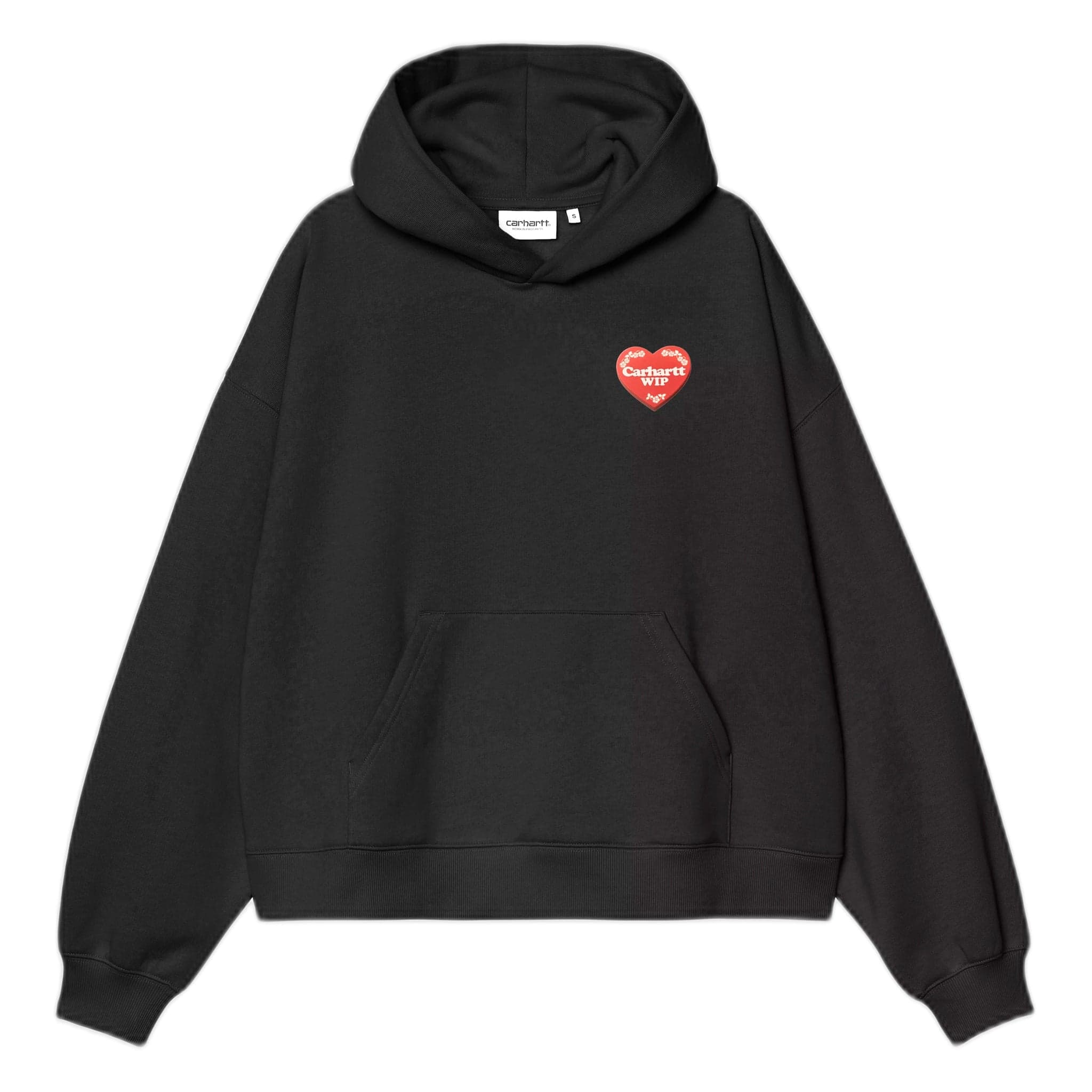 phenol Carhartt Wip w' hooded hartt case sweat - black