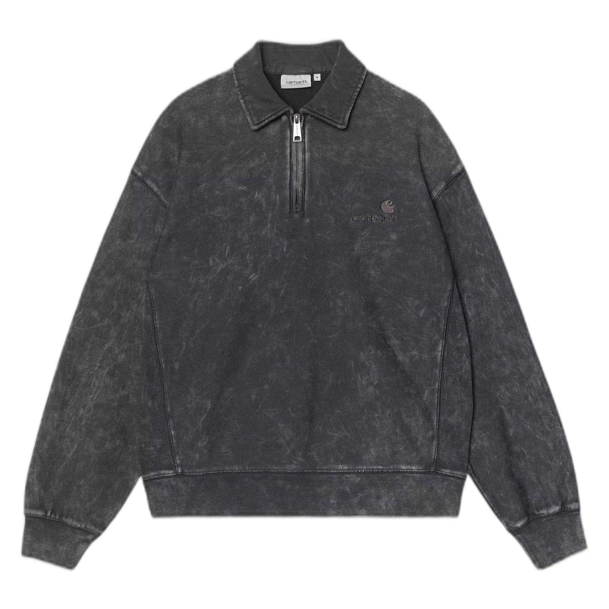 phenol Carhartt Wip lambert polo sweater - black moon wash