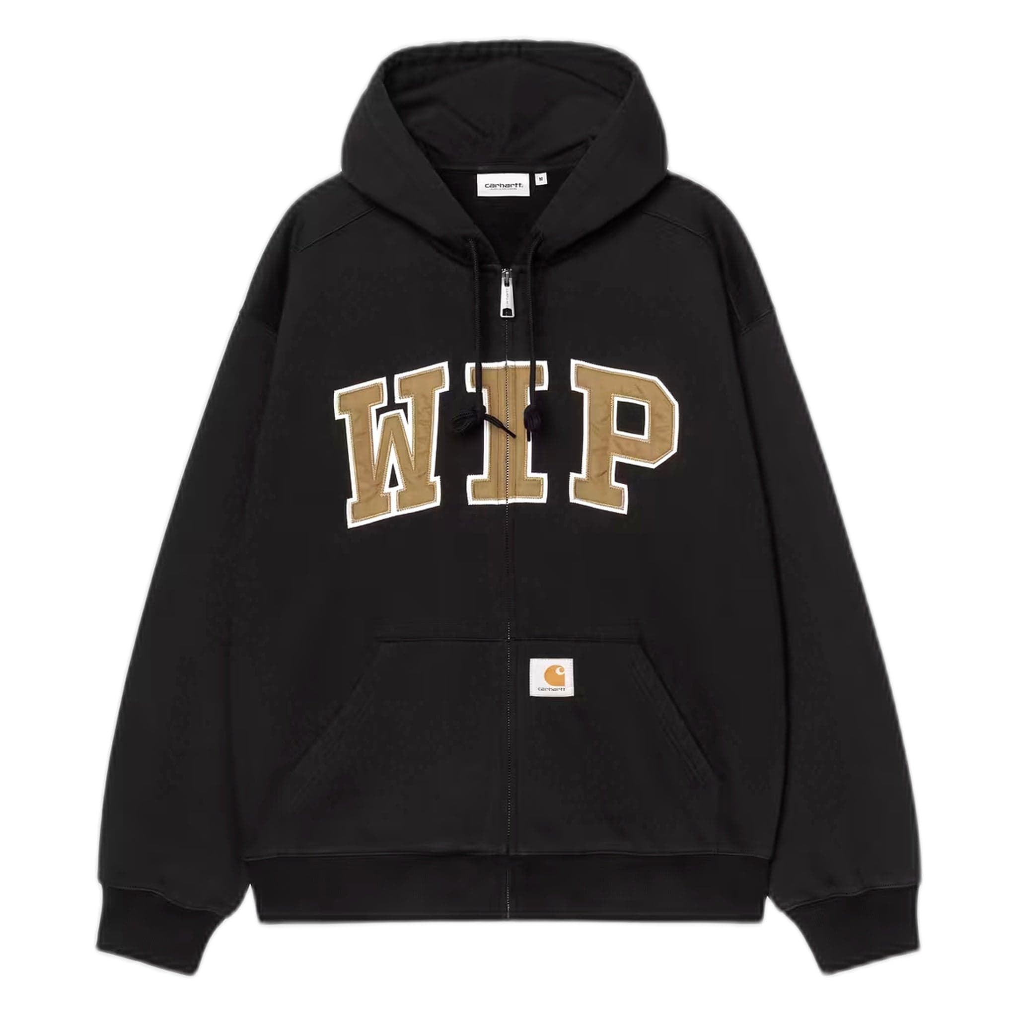 phenol Carhartt Wip hooded wip sweat jacket - black stone washed