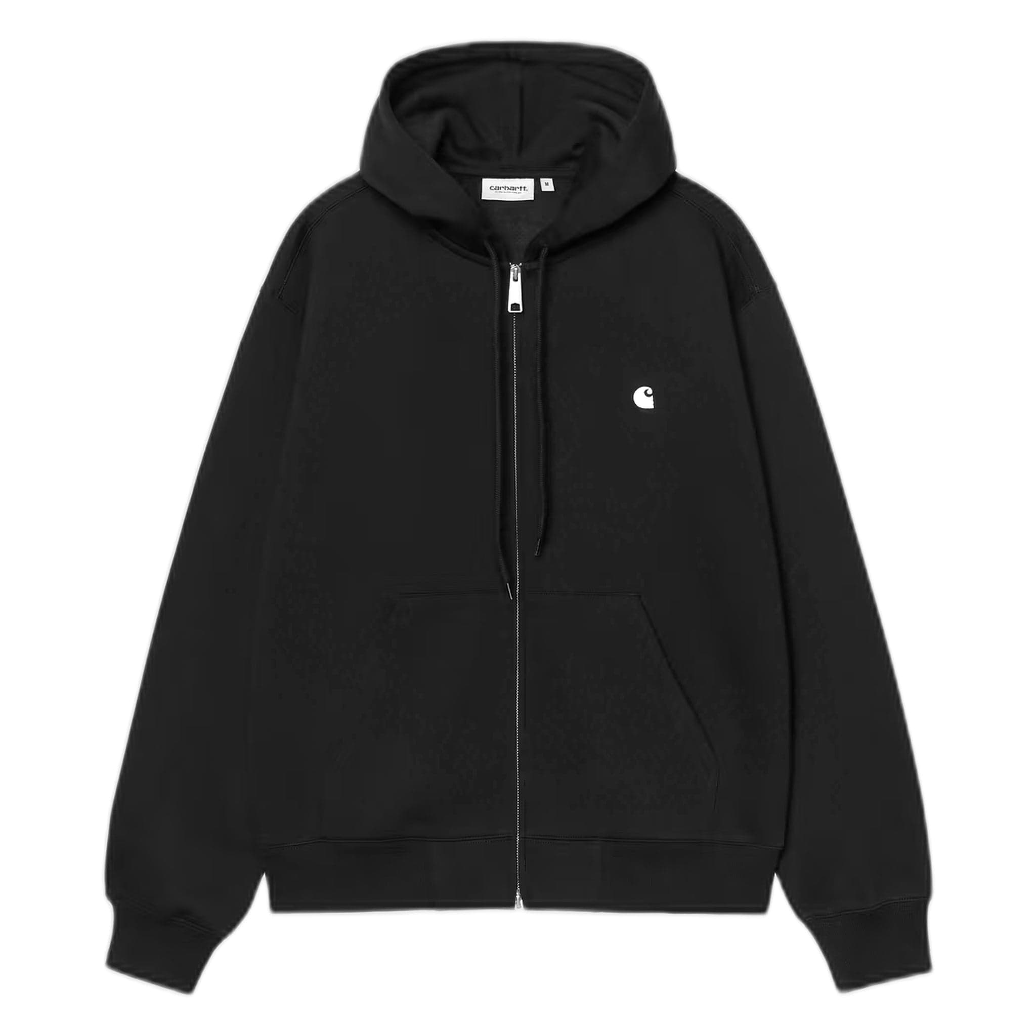phenol Carhartt Wip hooded mack jacket - black / wax