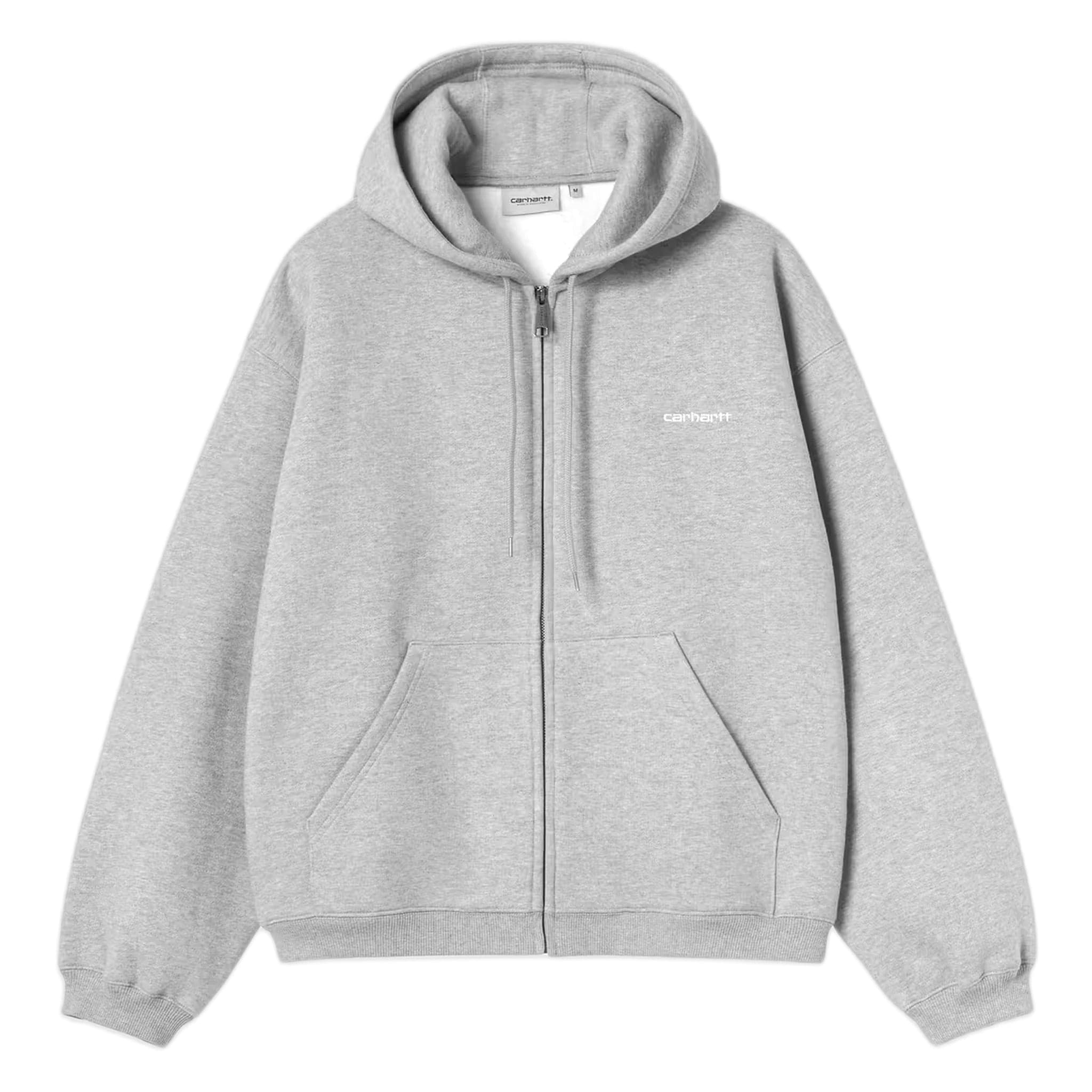 phenol Carhartt Wip hooded hadrt jacket - grey heather / white