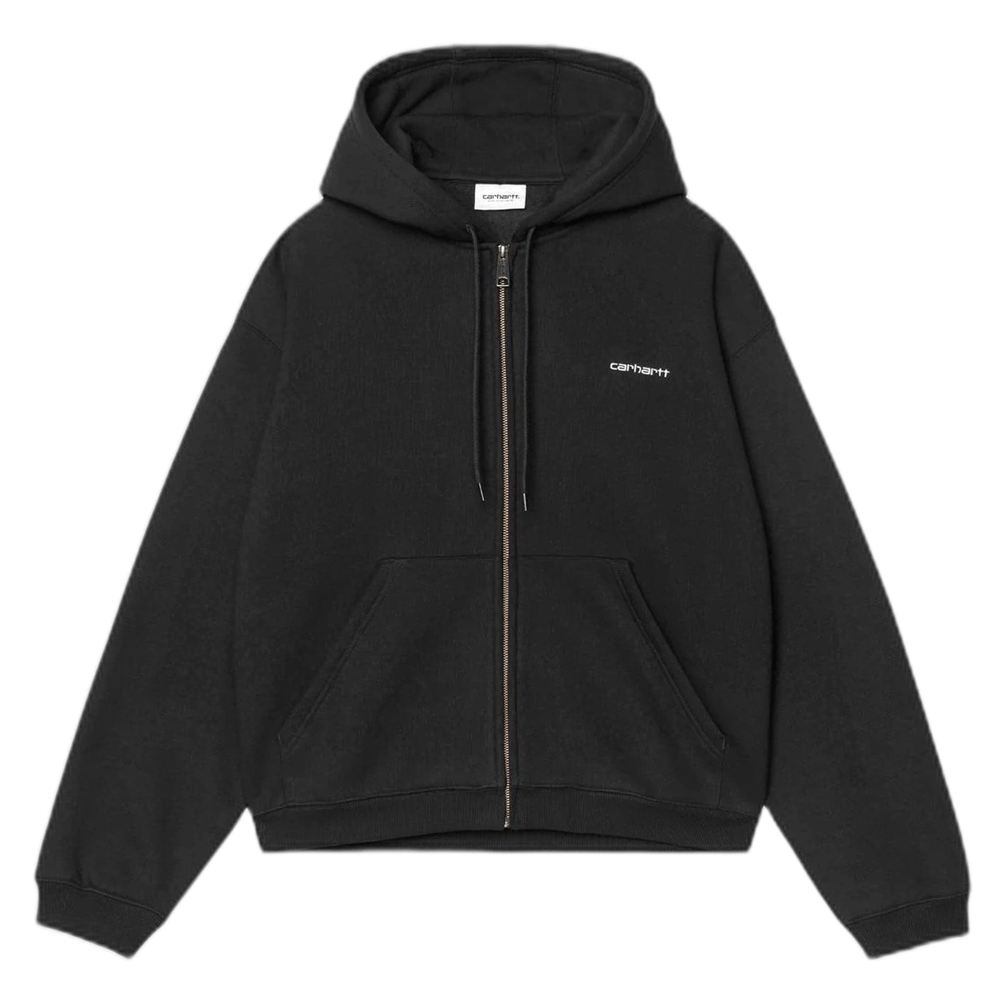 phenol Carhartt Wip hooded hadrt jacket - black / white