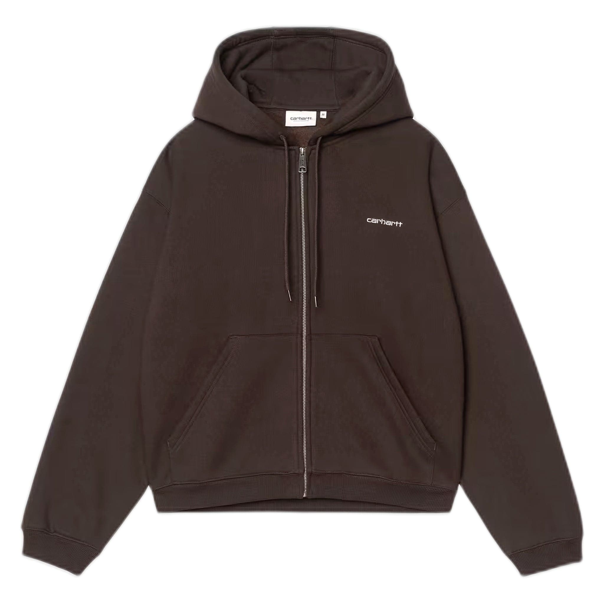 phenol Carhartt Wip hooded hadrt jacket - tobacco / white