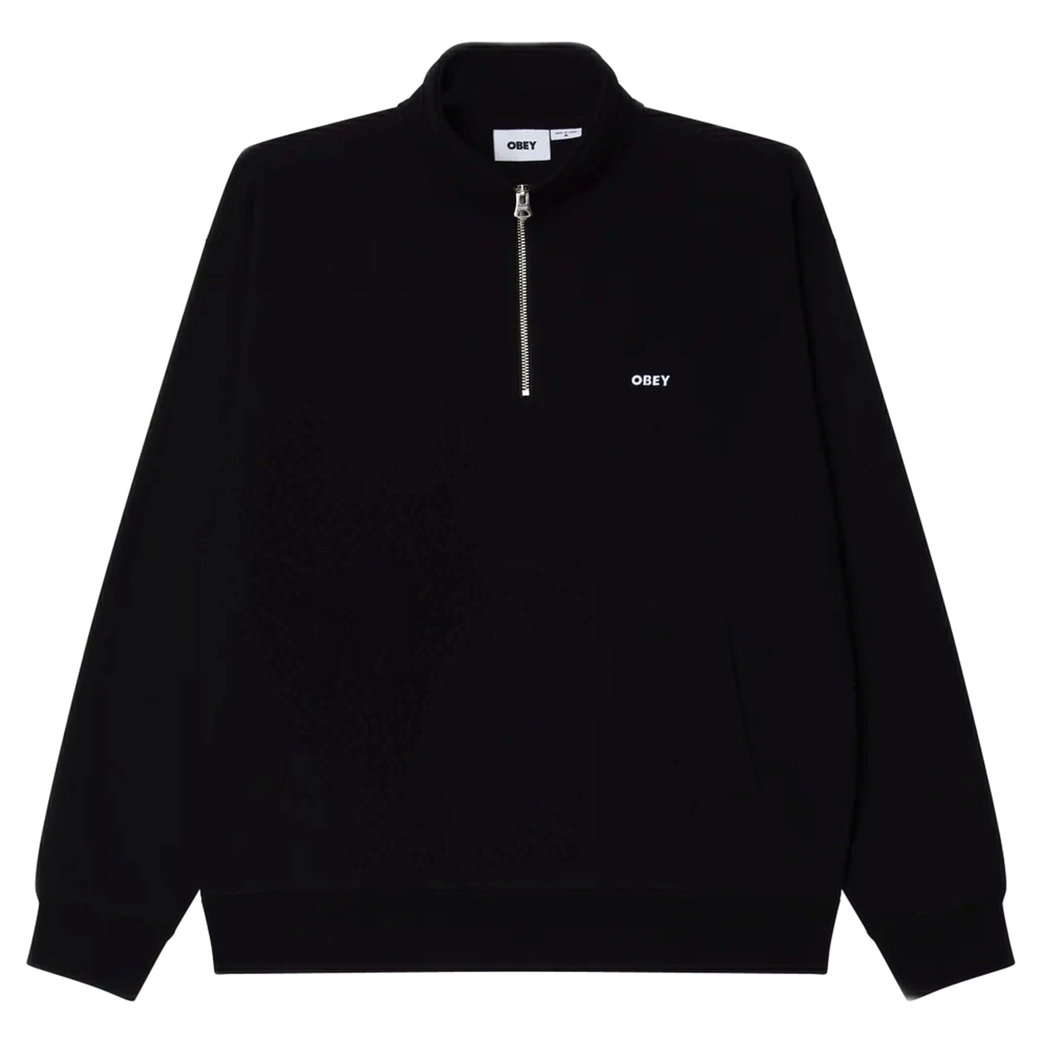 phenol Obey established works bold mockneck fleece - black