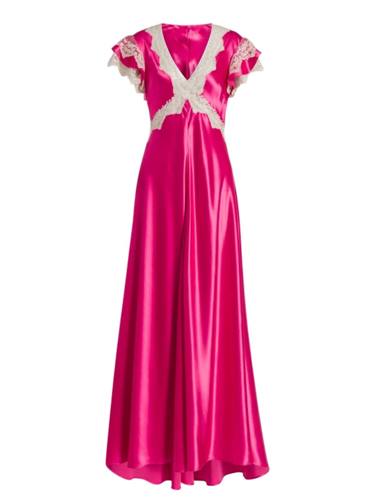 evening dresses and women's ceremony Alberta Ferretti - gloss satin dress - fuchsia