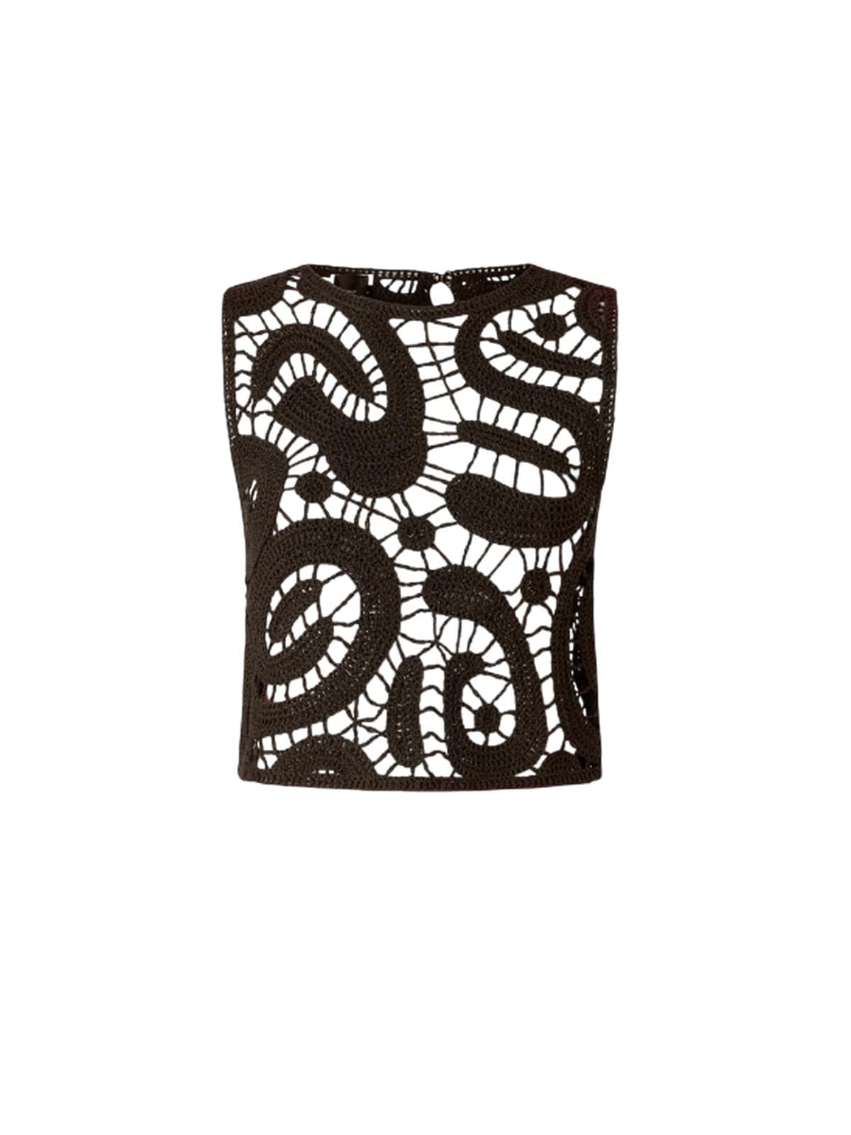 canoes and top woman Pinko - top crochet eruption - brown