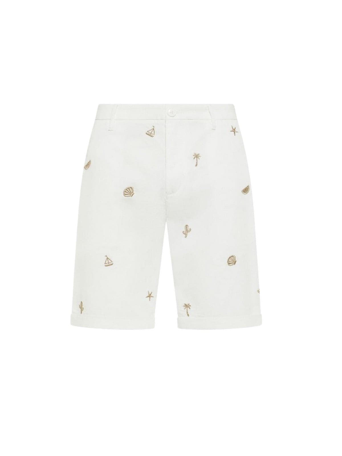 bermuda man Sun68 - short chino embroidery - white
