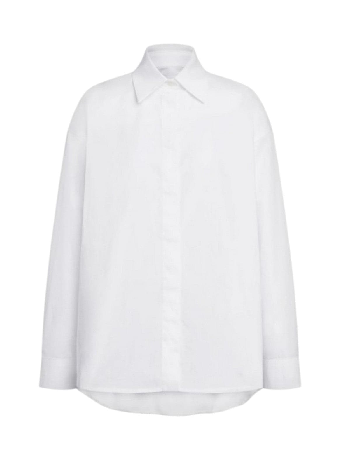 women's shirts Dondup - over shirt in gabardine dyed wire - white