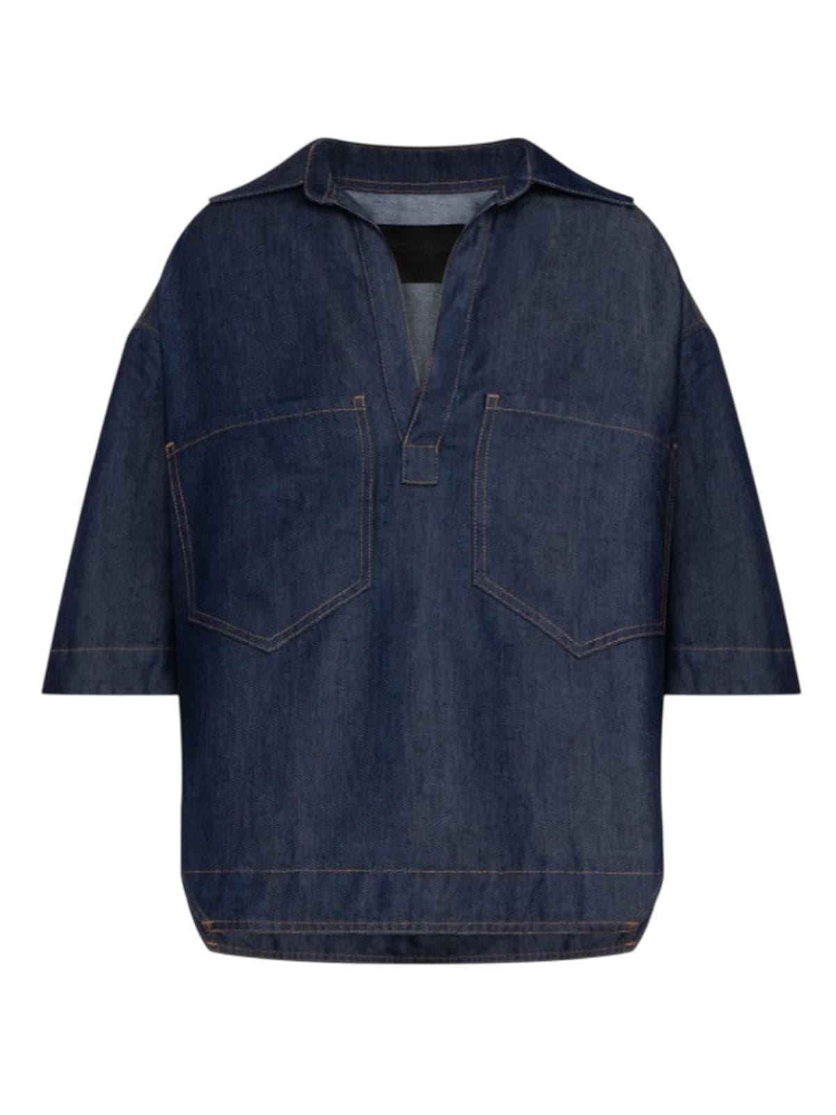 women's shirts Dondup - regular denim shirt - blue