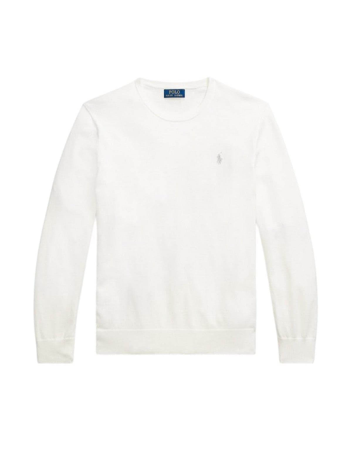 shirts man Ralph Lauren - ls sf cn pp-long sleeve sweater - white