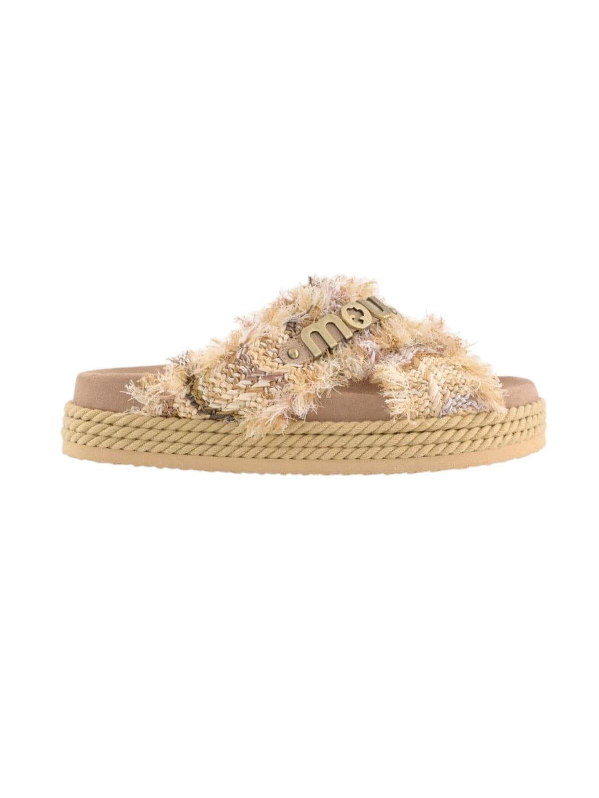 Sandals woman Mou - criss-cross rope sandal refinery - brown