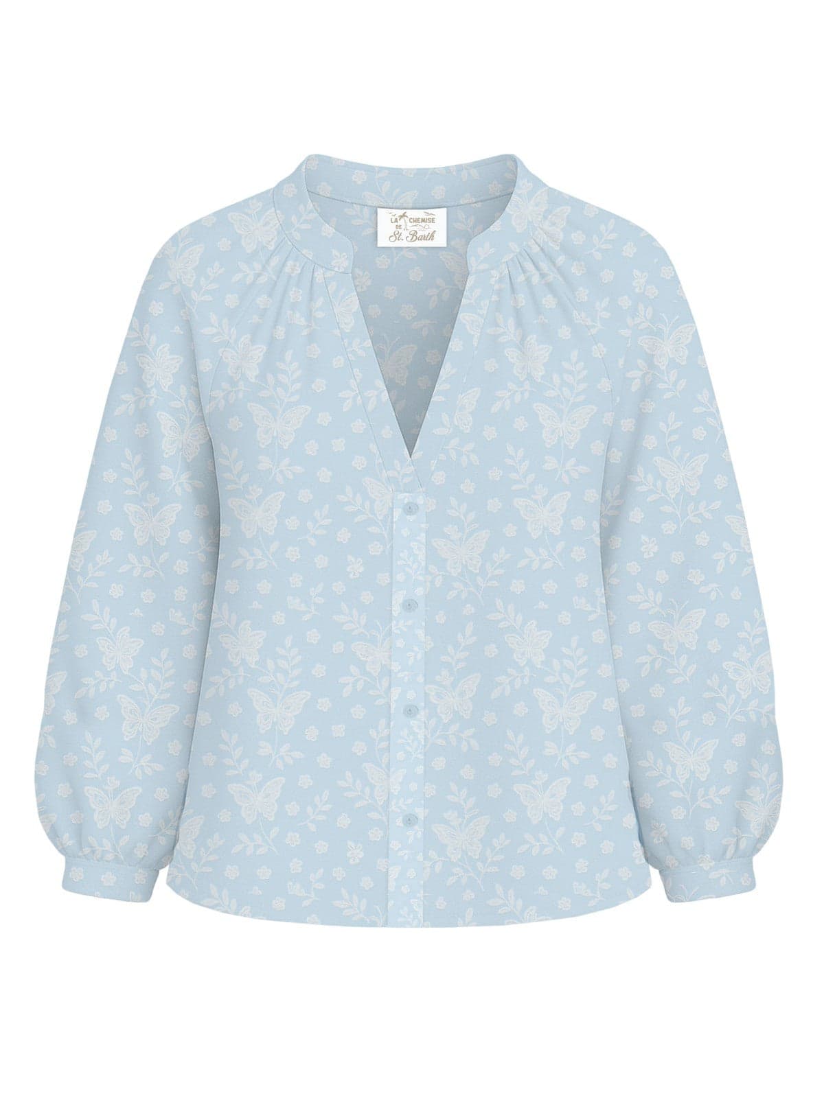 blouses and shirts woman mc2 saint barth - liona cotton butterfly embry 31 - n.d.