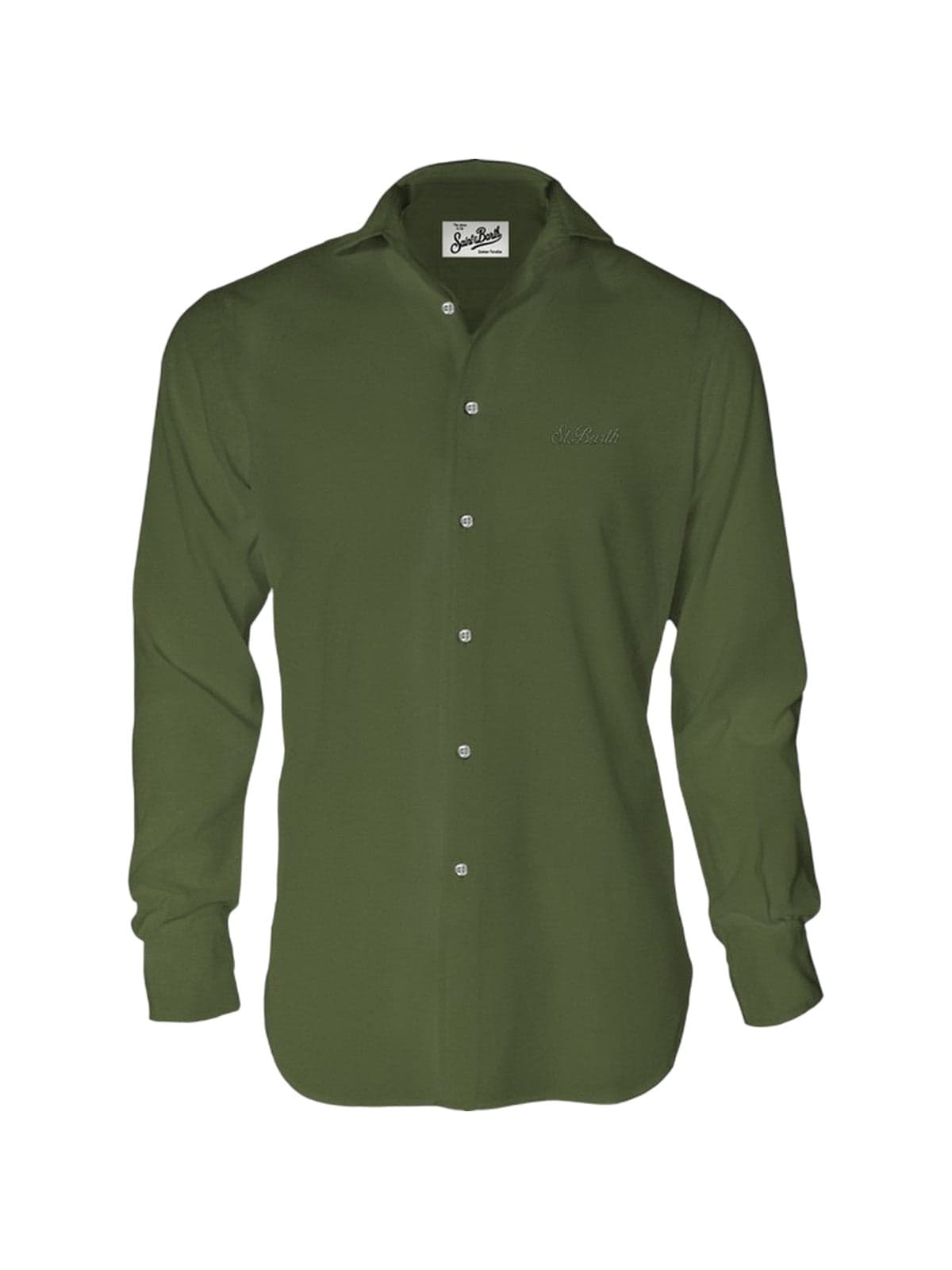 casual shirts man mc2 saint barth - chemise ice 52 military - green