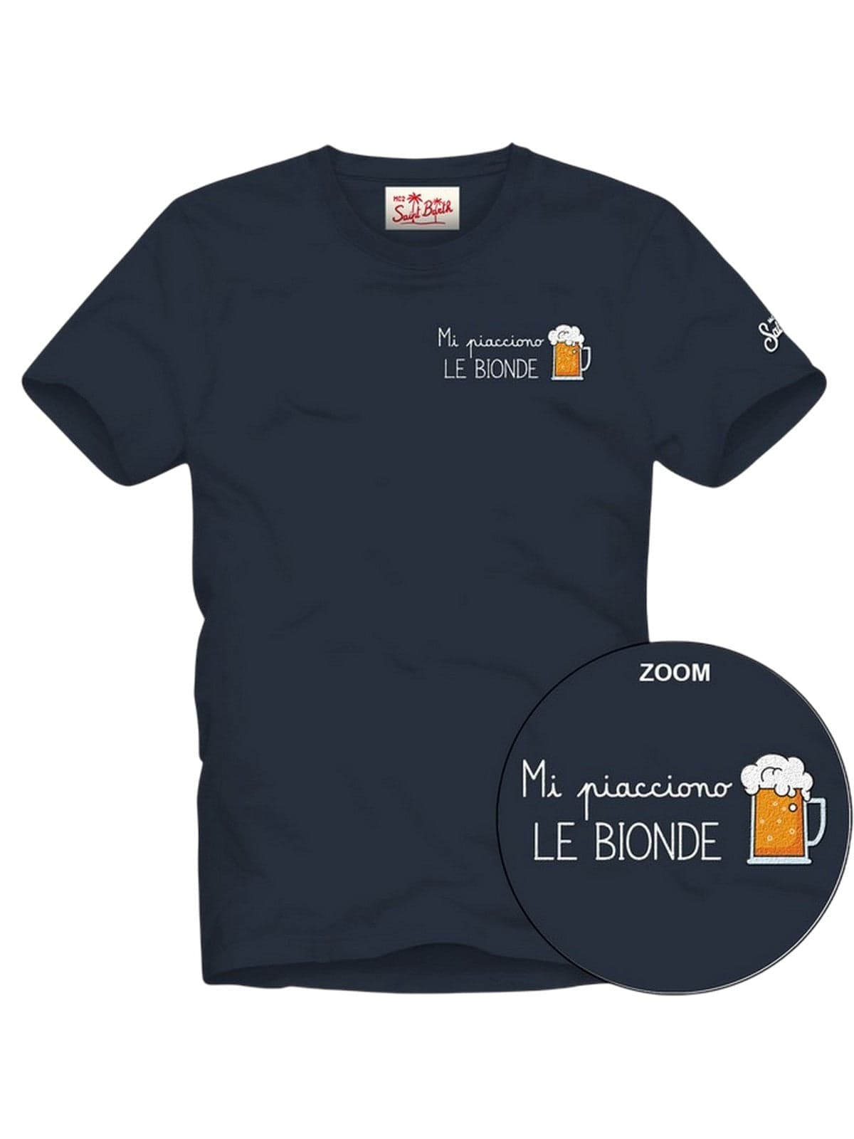t-shirt man mc2 saint barth - canopy beers blondes 61 emb - blue