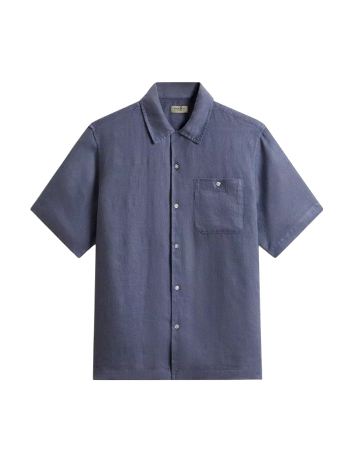 Other (friends) man Woolrich - s/s linen shirth slate black - n.d.
