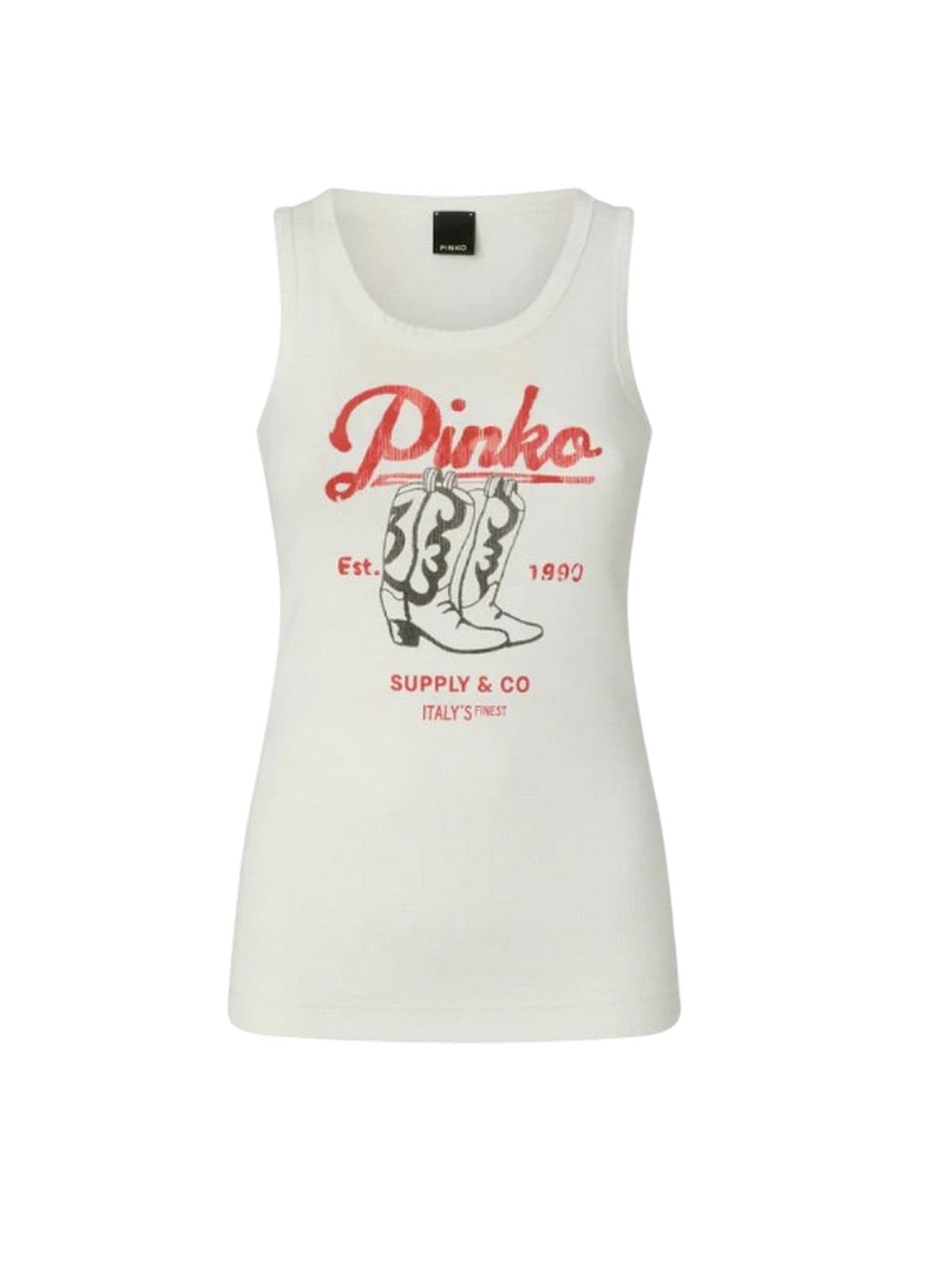 canoes and top woman Pinko - ribbed pudding - white