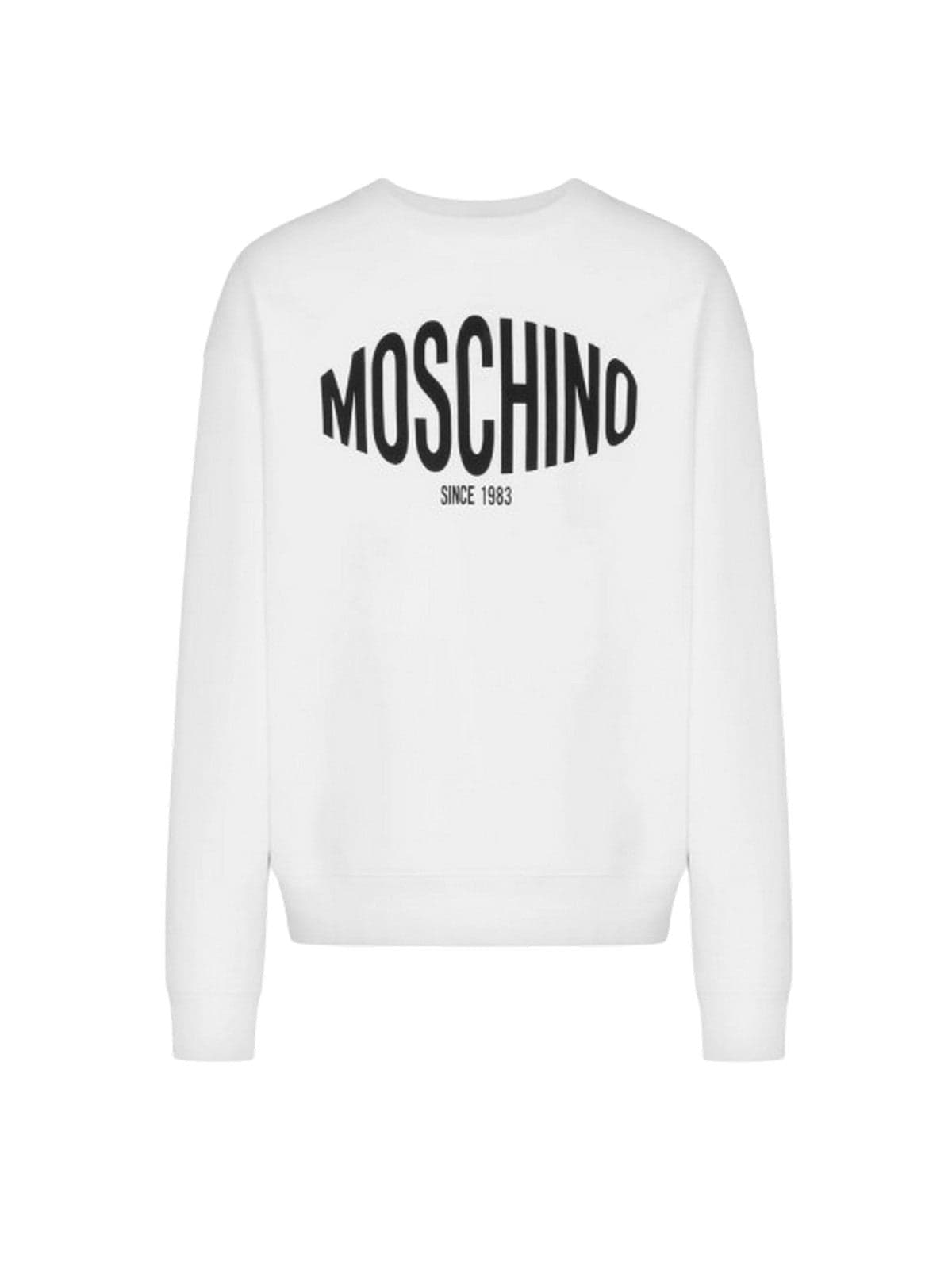 hoodie man Moschino Jeans - organic cotton sweatshirt - white