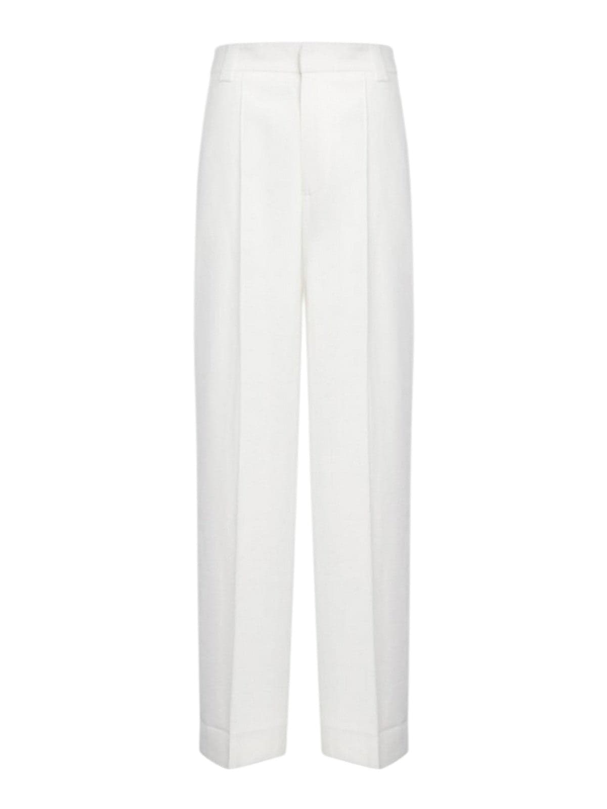 Women's trousers Dondup - wide leg chino trousers - white