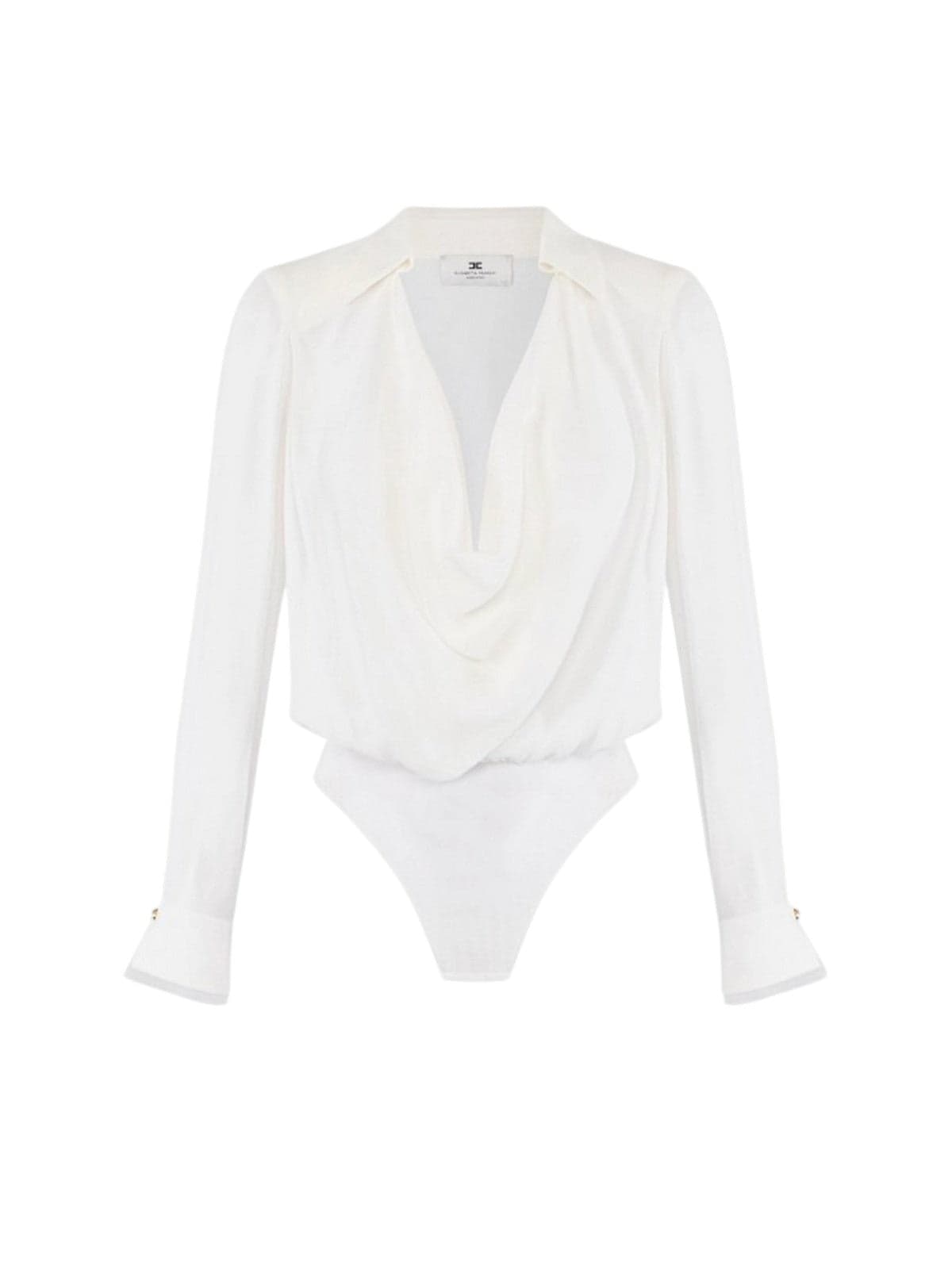 blouses and shirts woman Elisabetta Franchi - body shirt - ivory
