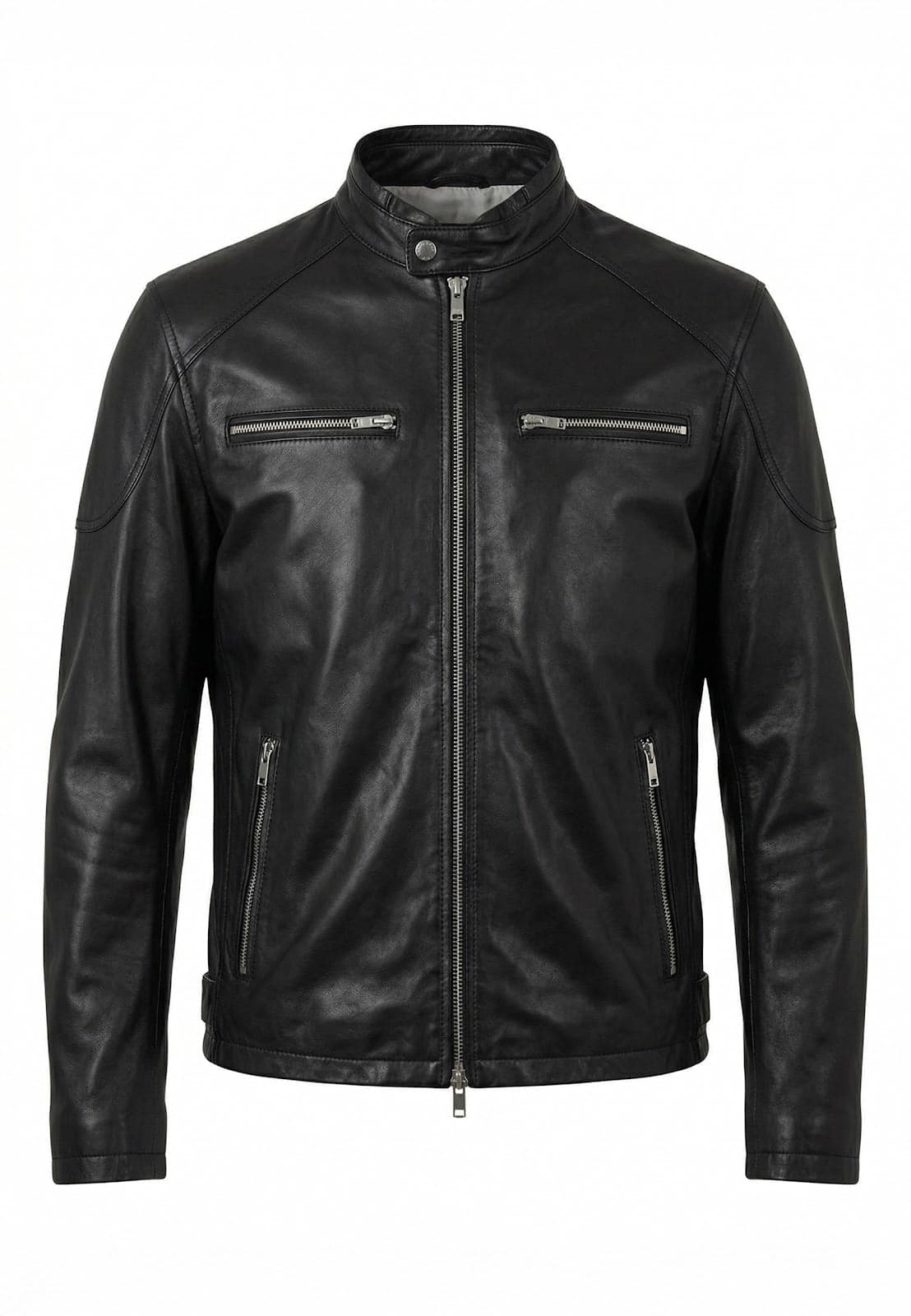 jackets man Emanuele Curci - leather jacket - black